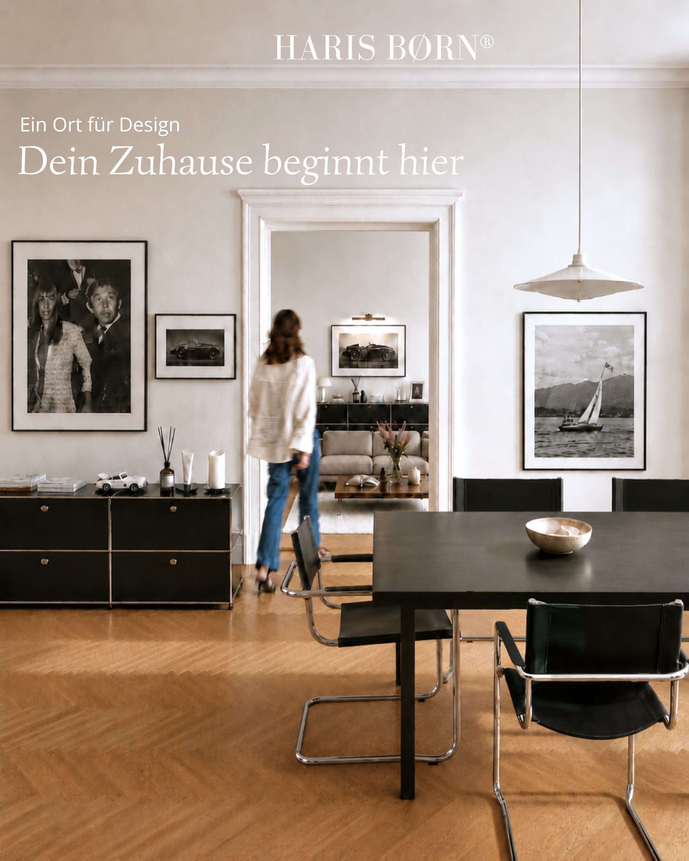 Haris Børn Freischwinger Stühle mit Armlehne (Premium Echtleder) Besucherstuhl mit Chromgestell (Set, 2 St), AUVEL Schwarz - Konferenzstuhl & Freischwinger Stüh – Bild 4 von 5