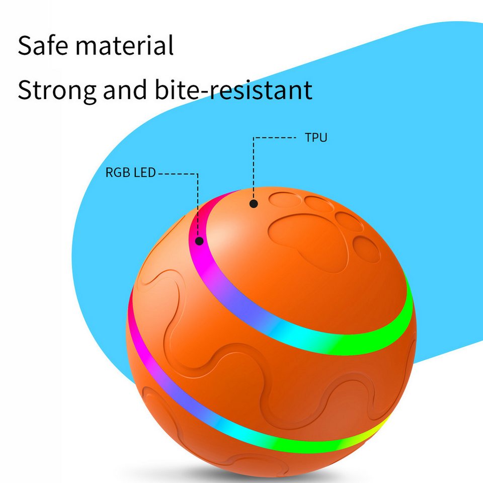 Thumbnail - Maity Outdoor-Spielzeug Smart Ball Elektrischer Selbstrollender Hundeball mit LED-Licht