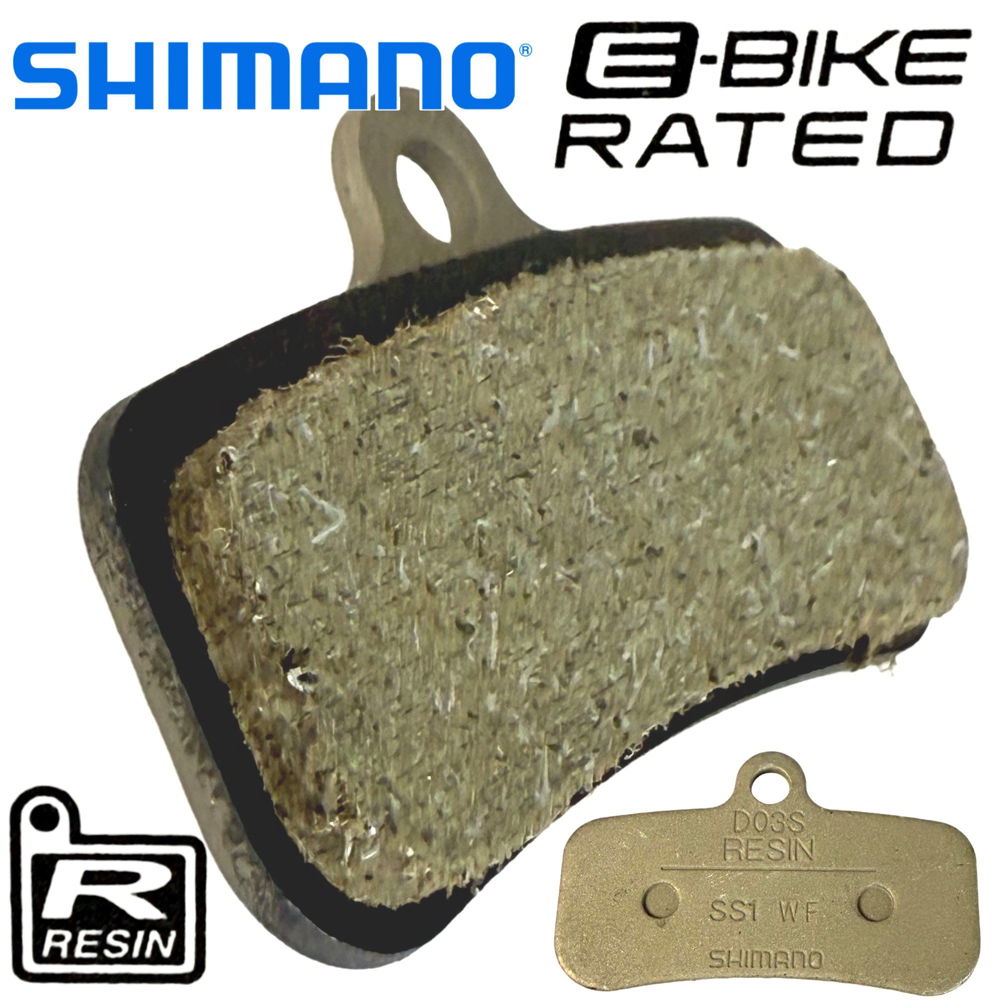 Shimano Scheibenbremse Shimano D03S Resin 4-Kolben Bremsbeläge XT/SLX/Saint/Zee 2 Paar+Block