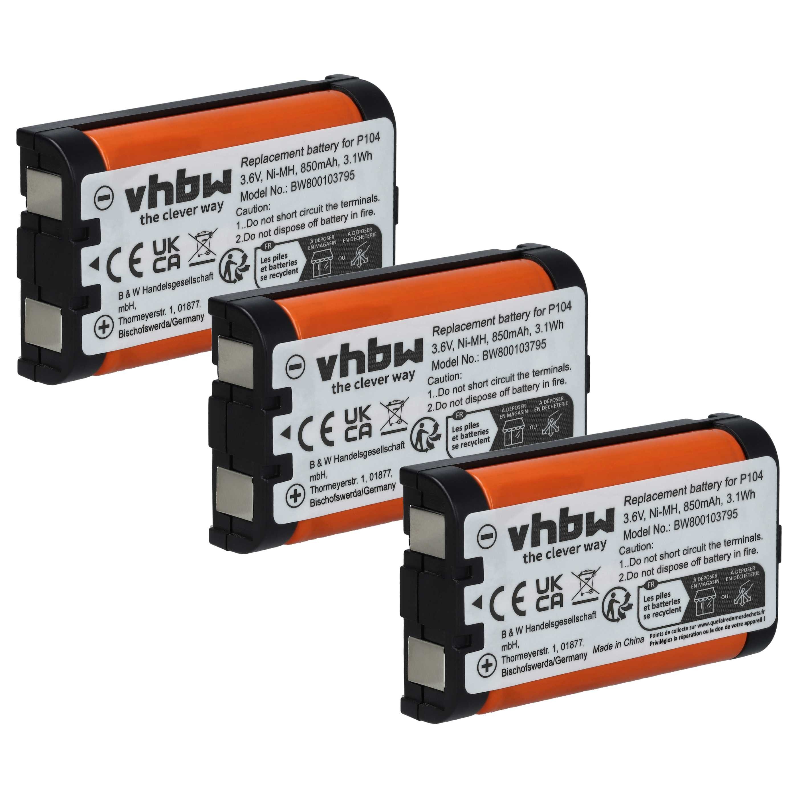 Akku passend für Panasonic KX-TGA560, KX-TH102, KX-TH111, KX-TGA650, Akku
