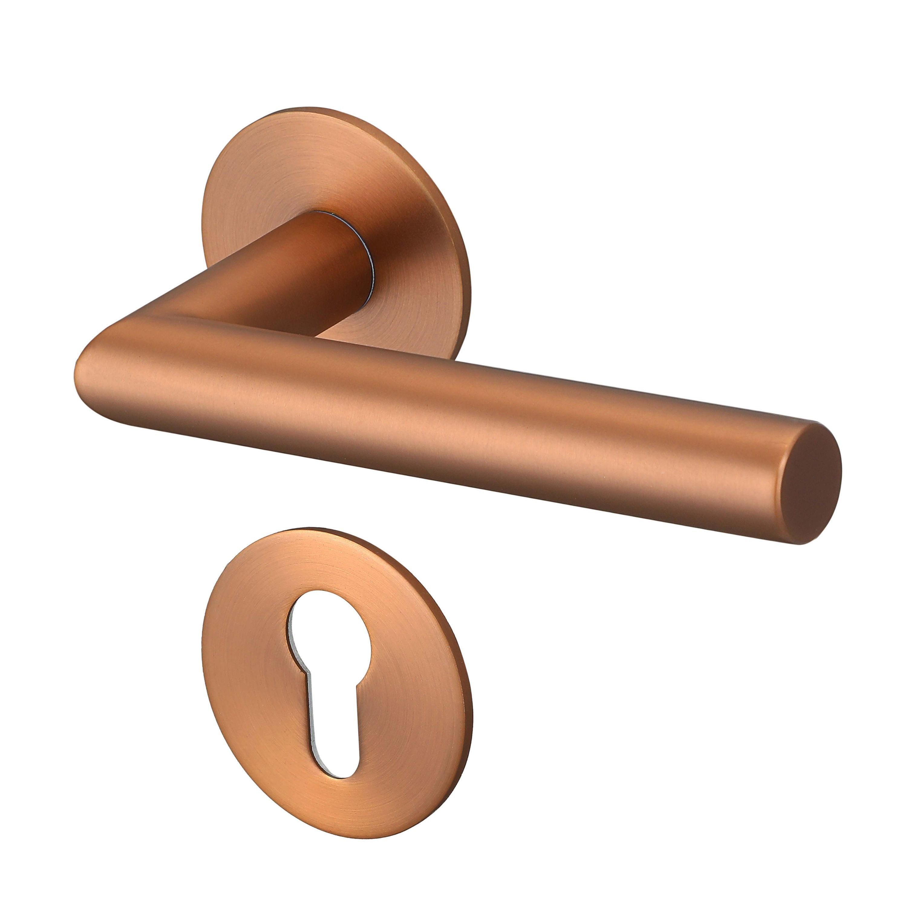 MeinTürgriff Drückergarnitur Toulouse Flachrosette Rosegold Türgriff günstig online kaufen