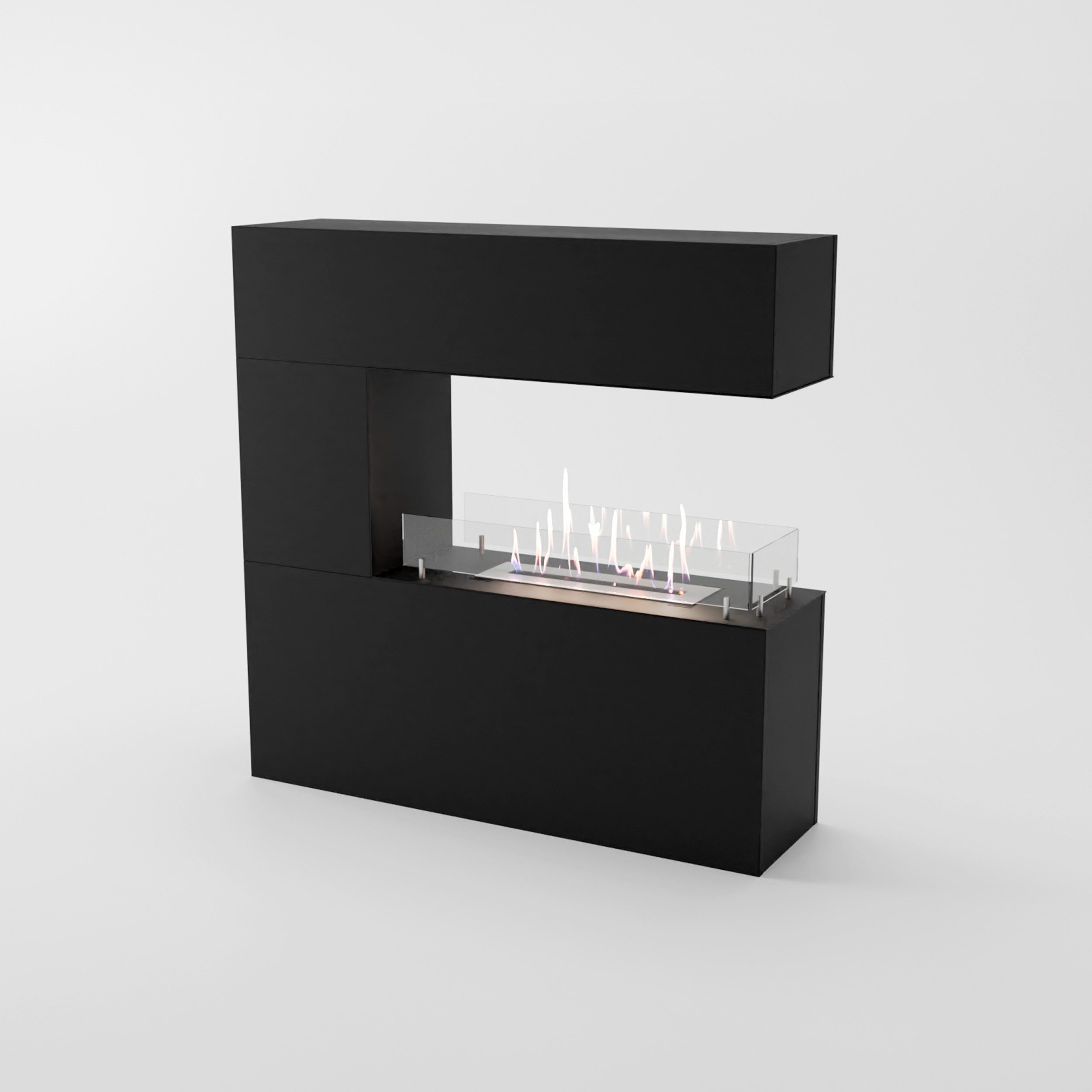 GLOW FIRE Echtfeuer-Dekokamin Orkland Ethanol Kamin, Bioethanol Kamin mit 3h Brenndauer, Heizleistung bis 2 kw