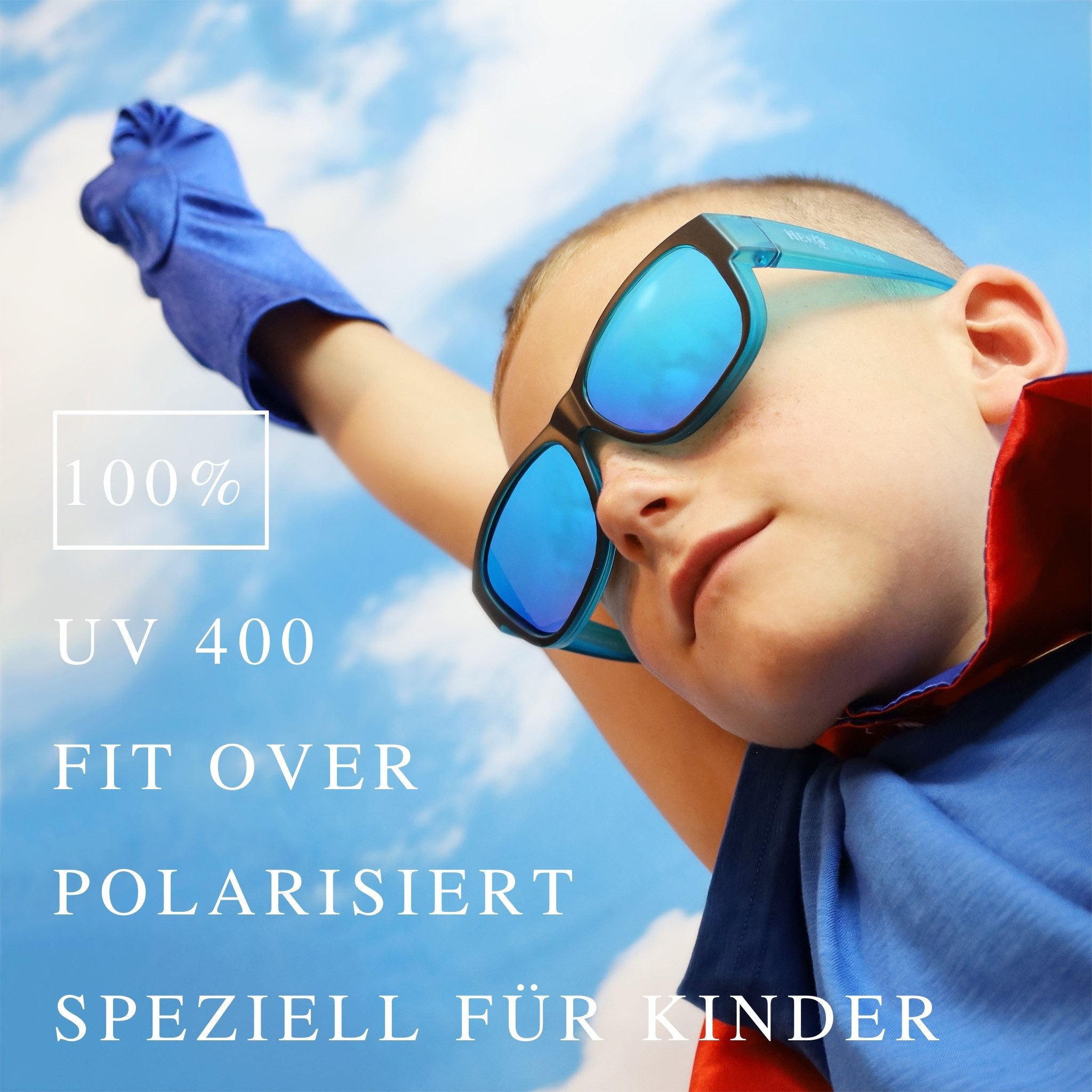 ActiveSol Sonnenbrille Kinder Überzieh-Sonnenbrille Hero Eyes 5-10 Jahre, Polarisiert, UV400