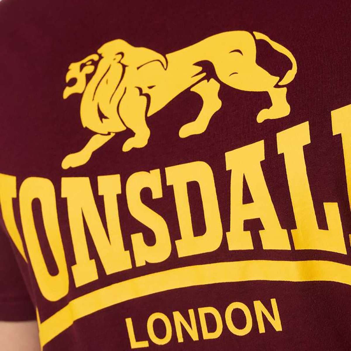 Lonsdale T-Shirt Lonsdale vintage Herren (1-tlg) oxblood T-Shirt Logo S