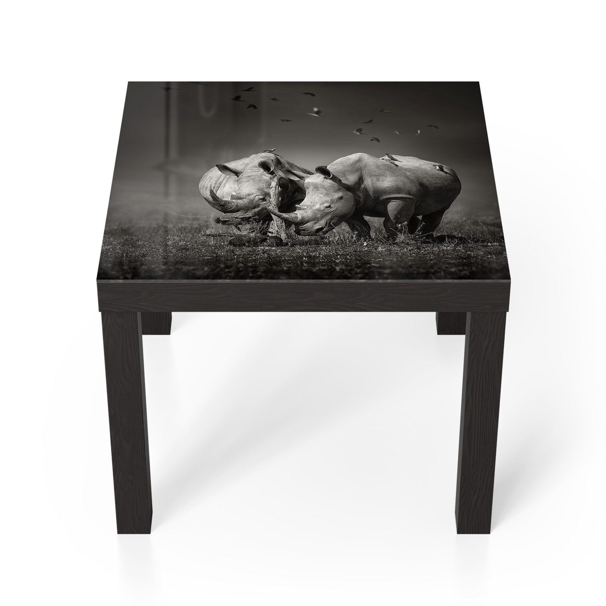 DEQORI Couchtisch 'Stille Titanen', Glas Beistelltisch Glastisch modern