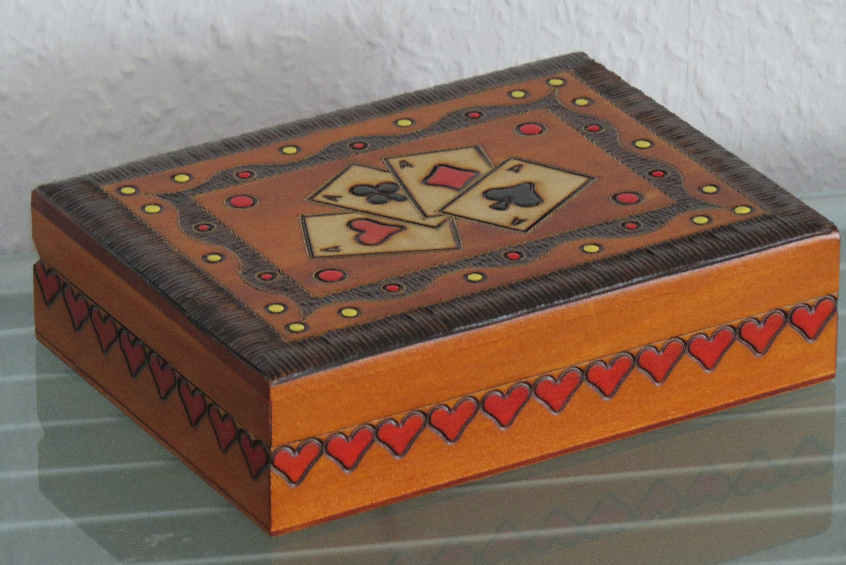 Holzprodukte Sortimentskasten Kartenbox Holzkästchen Kästchen Kassette Aufbewahrung Karten