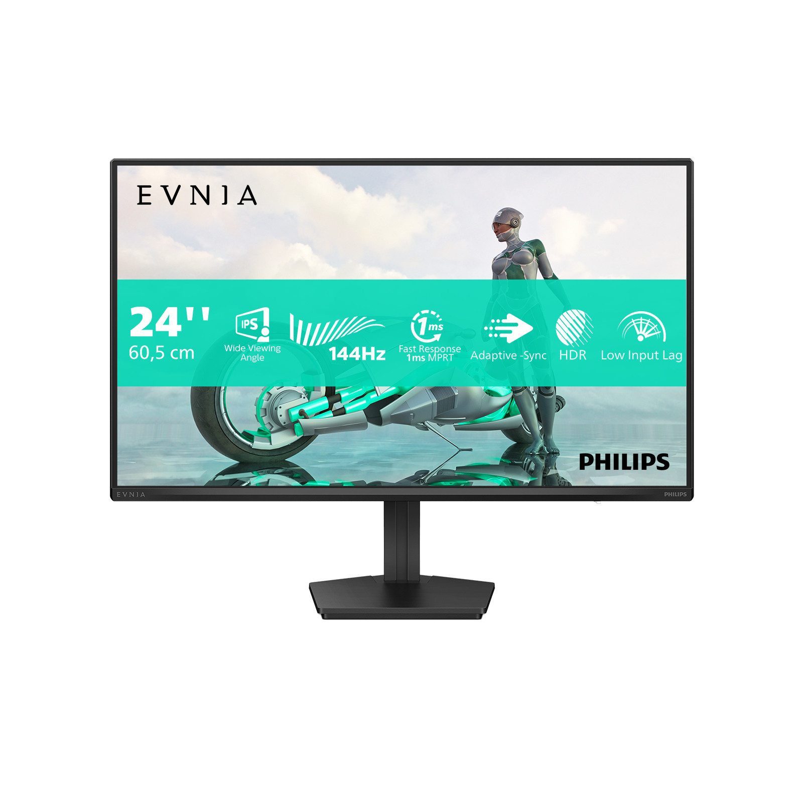 Philips 24M2N3200NF/00 TFT-Monitor (60,5 cm/23.8 ", 1920 x 1080 px px, Full HD, 4 ms Reaktionszeit, 144 Hz, IPS, 144 Hz, IPS, Adaptive-Sync, HDR10, 0,5 ms Smart MBR)