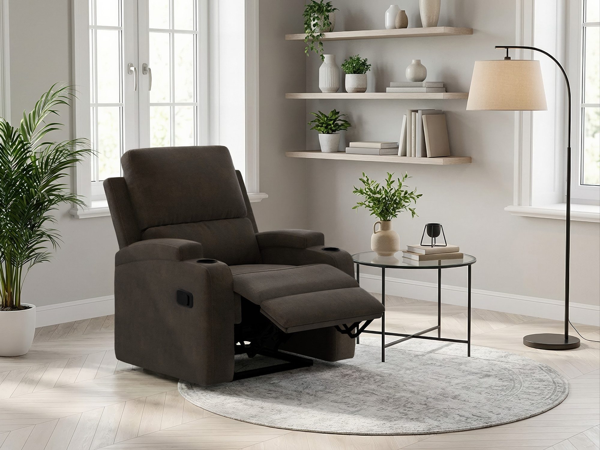 Home affaire Relaxsessel Napori, TV-Sessel, Kinosessel mit Relaxfunktion in 2 Sitzen, Getränkehalter