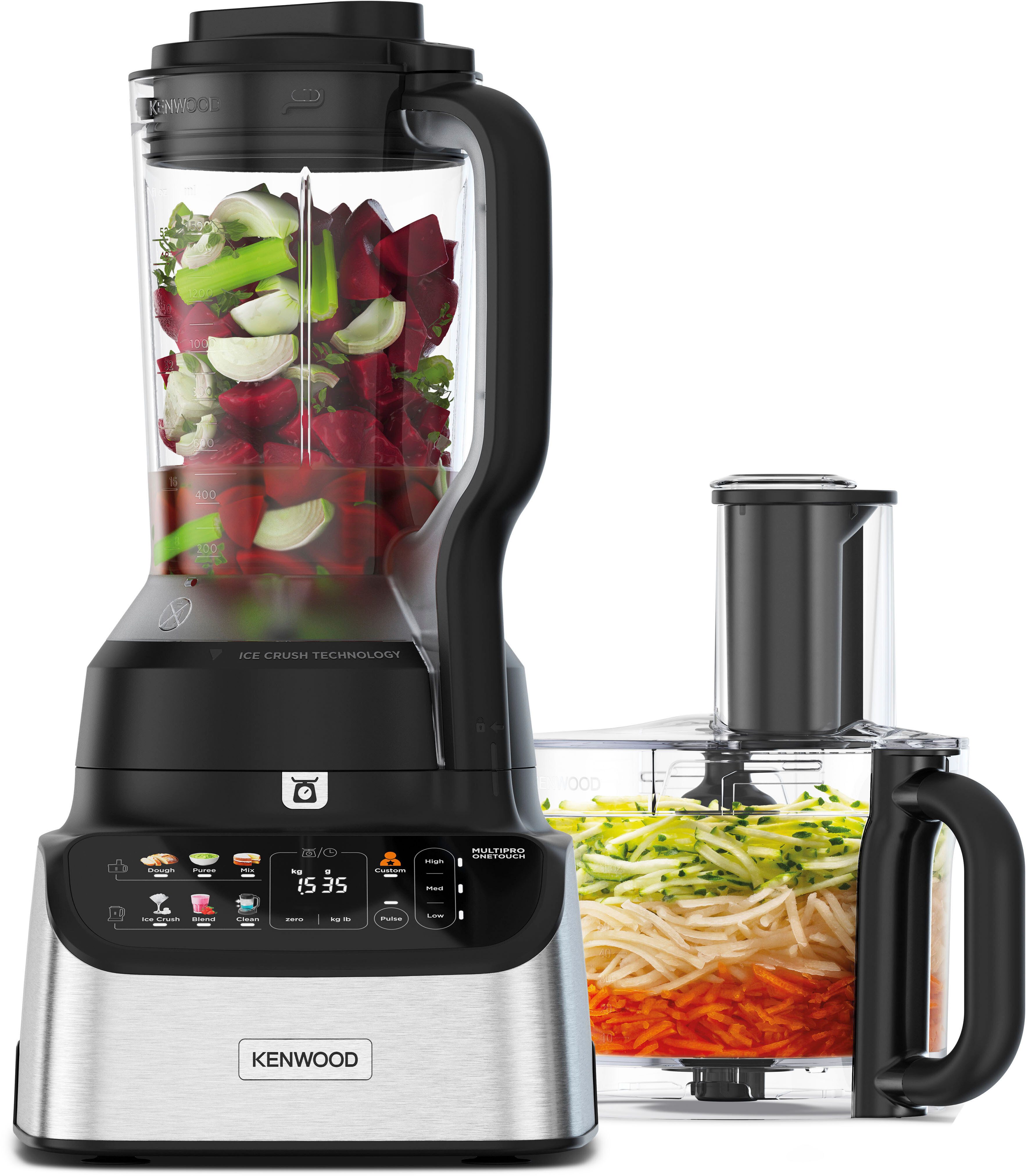 KENWOOD Kompakt-Küchenmaschine MultiPro OneTouch FDM73.480SS schwarz, 1000 W