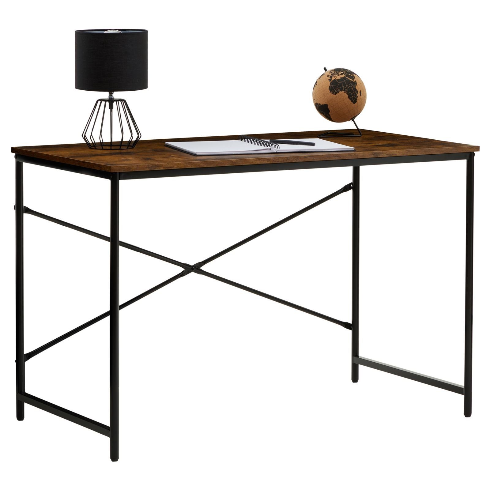 Schreibtisch Stil IZEDA, Arbe CARO-Möbel aus Industrial großer und Schreibtisch Metall Vintage/schwarz MDF Vintage im