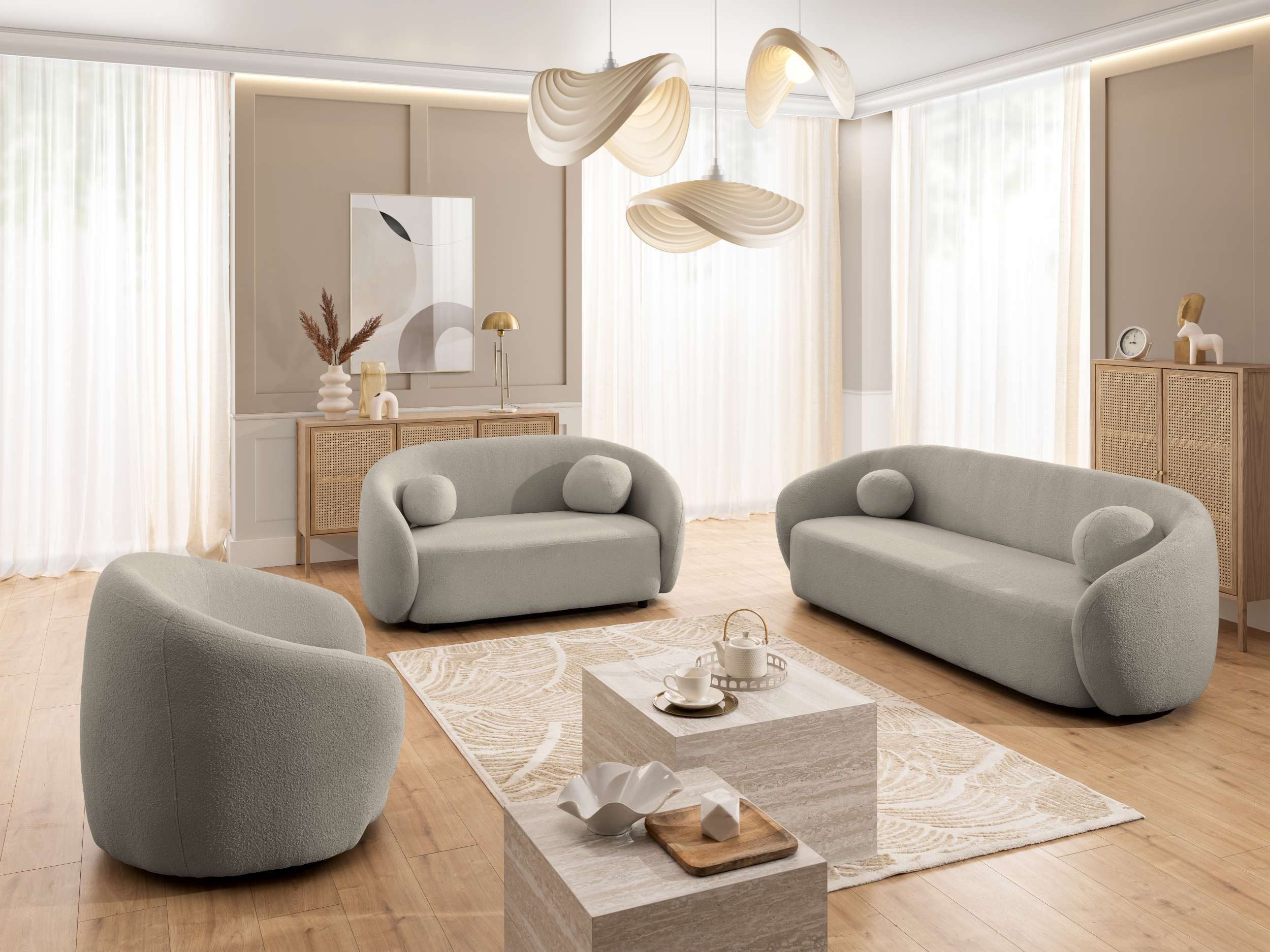 99rooms Polstergarnitur Branko, (Couchgarnitur, Set (3-tlg), bestehend aus 3-Sitzer Sofa, 2-Sitzer Sofa, Sessel, mit Rundumbezug