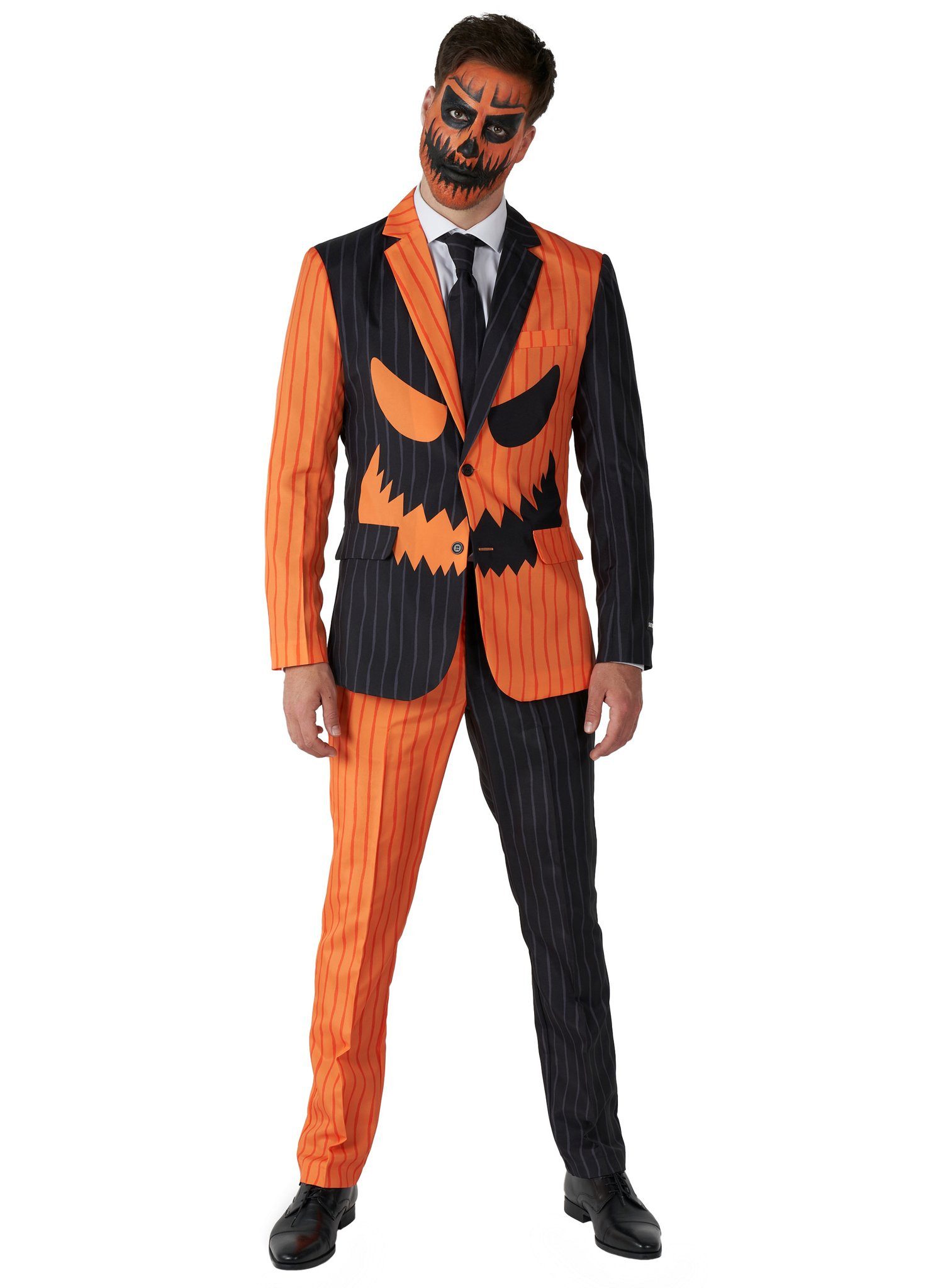Opposuits Partyanzug Jack-O Pinstripe Anzug, Auch ein Halloweenkürbis mag es elegant!