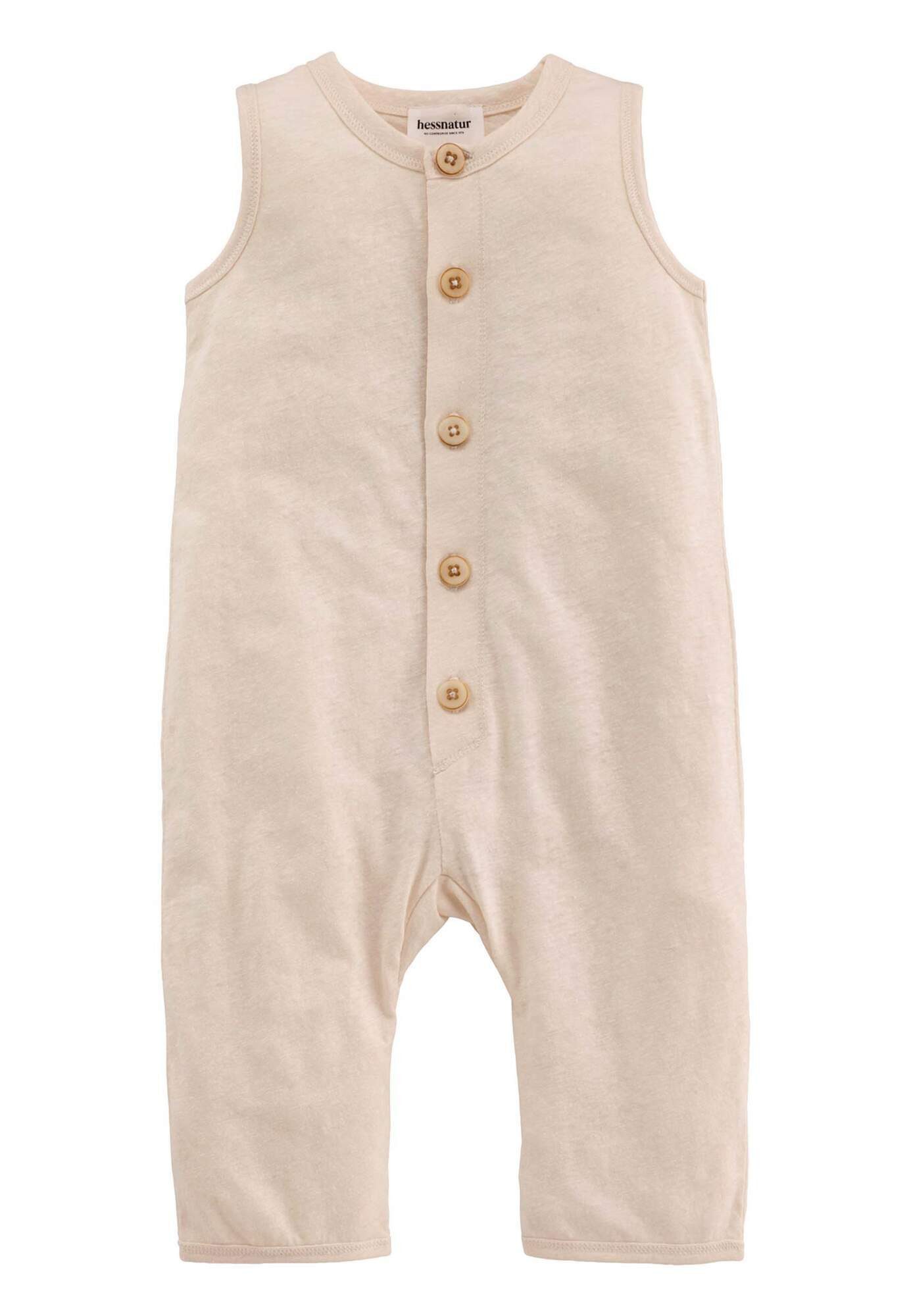 Hessnatur Strampler aus Bio-Baumwolle mit Leinen (1-tlg)