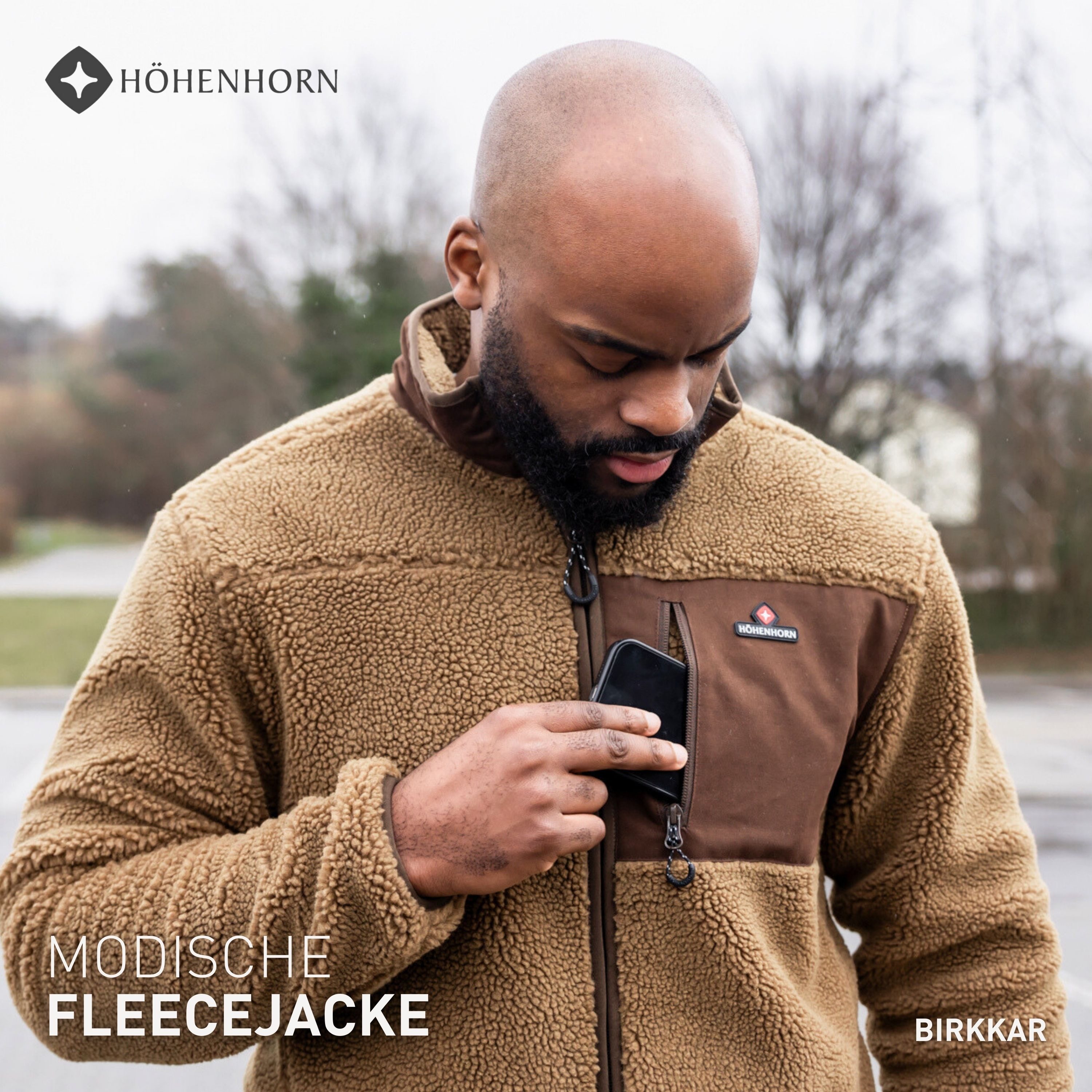 Höhenhorn Fleecejacke Birkkar Herren Fleece Jacke für Männer Teddyfleece Winterjacke Pflegeleicht, Thermo-Wärme, Robust
