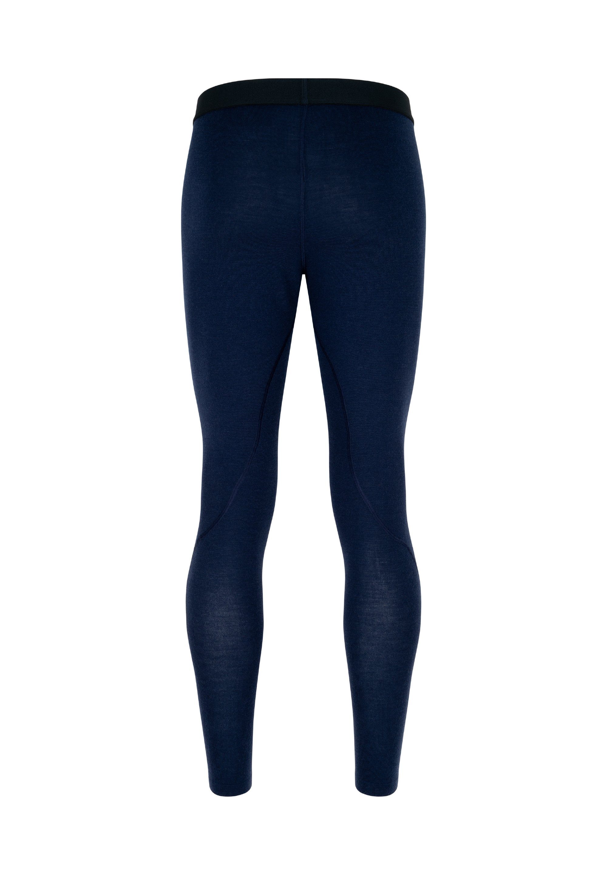 DANISH ENDURANCE Thermounterhose Herren Merino Funktionshose navy Temperaturregulierend dark