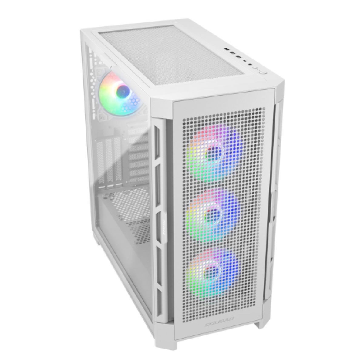 Cougar Gaming-Gehäuse DUOFACE PRO WT, Midi-Tower, USB/Audio, ATX, weiß, 4 Lüfter vormontiert