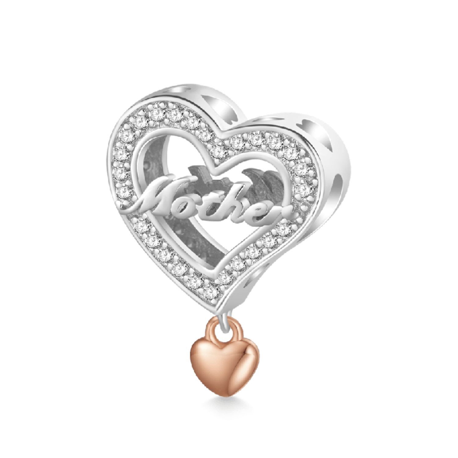 Gnoce Bead Gnoce Charm Mother Herz HSC081 Silber