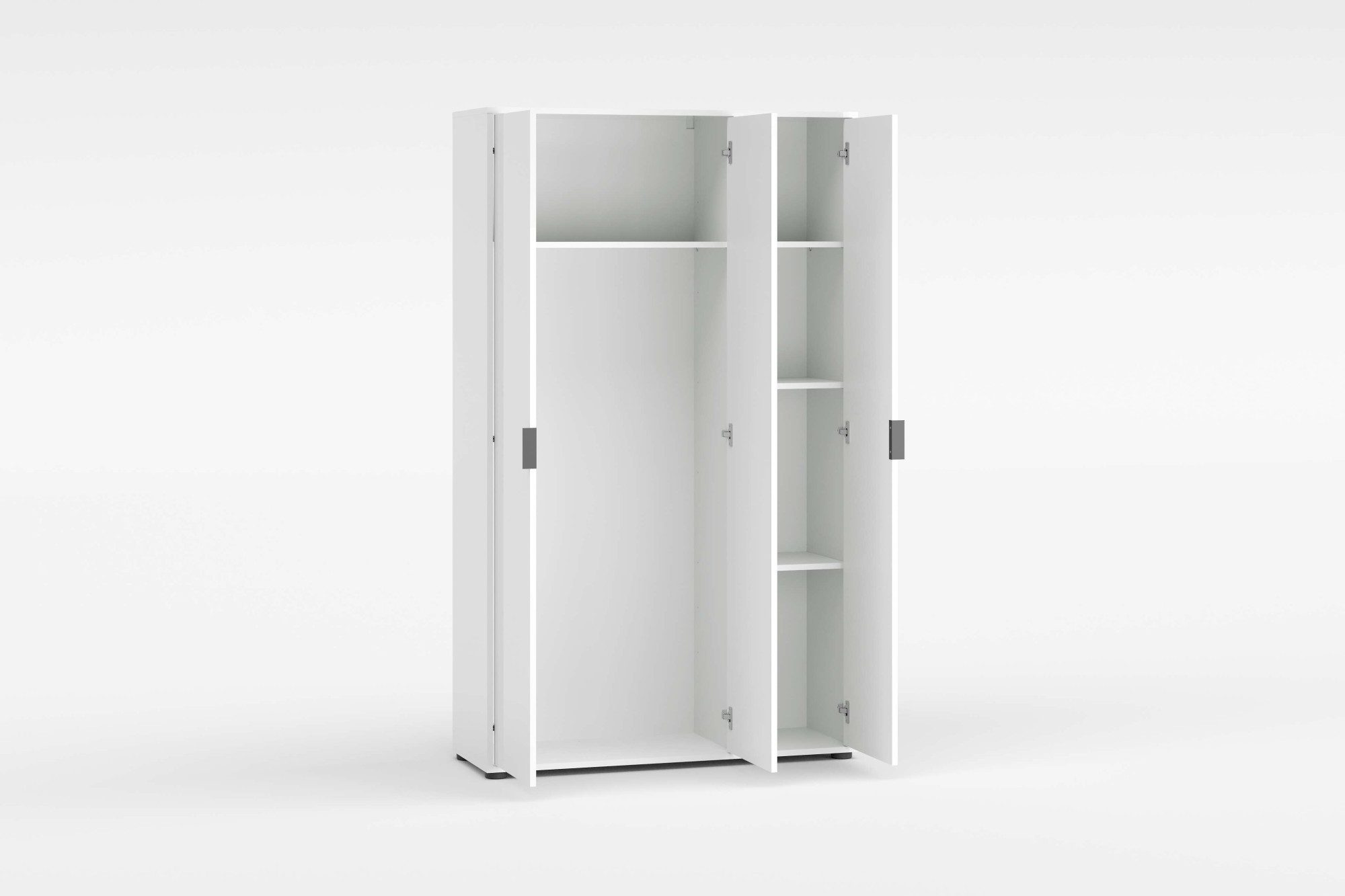 Home affaire Mehrzweckschrank JOLLY, Stauraumschrank, Breite 107 cm, Höhe 178 cm (1-St) 3 Türen,3 kleine,1 großer Einlegeboden- Schrank hochglanz lackiert – Bild 3 von 5