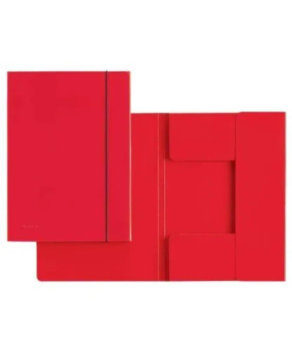 LEITZ Organisationsmappe LEITZ Sammelbox A4 rot (packung, 1-St., Jurismappen), 3 feste Innenklappen, Gummiband