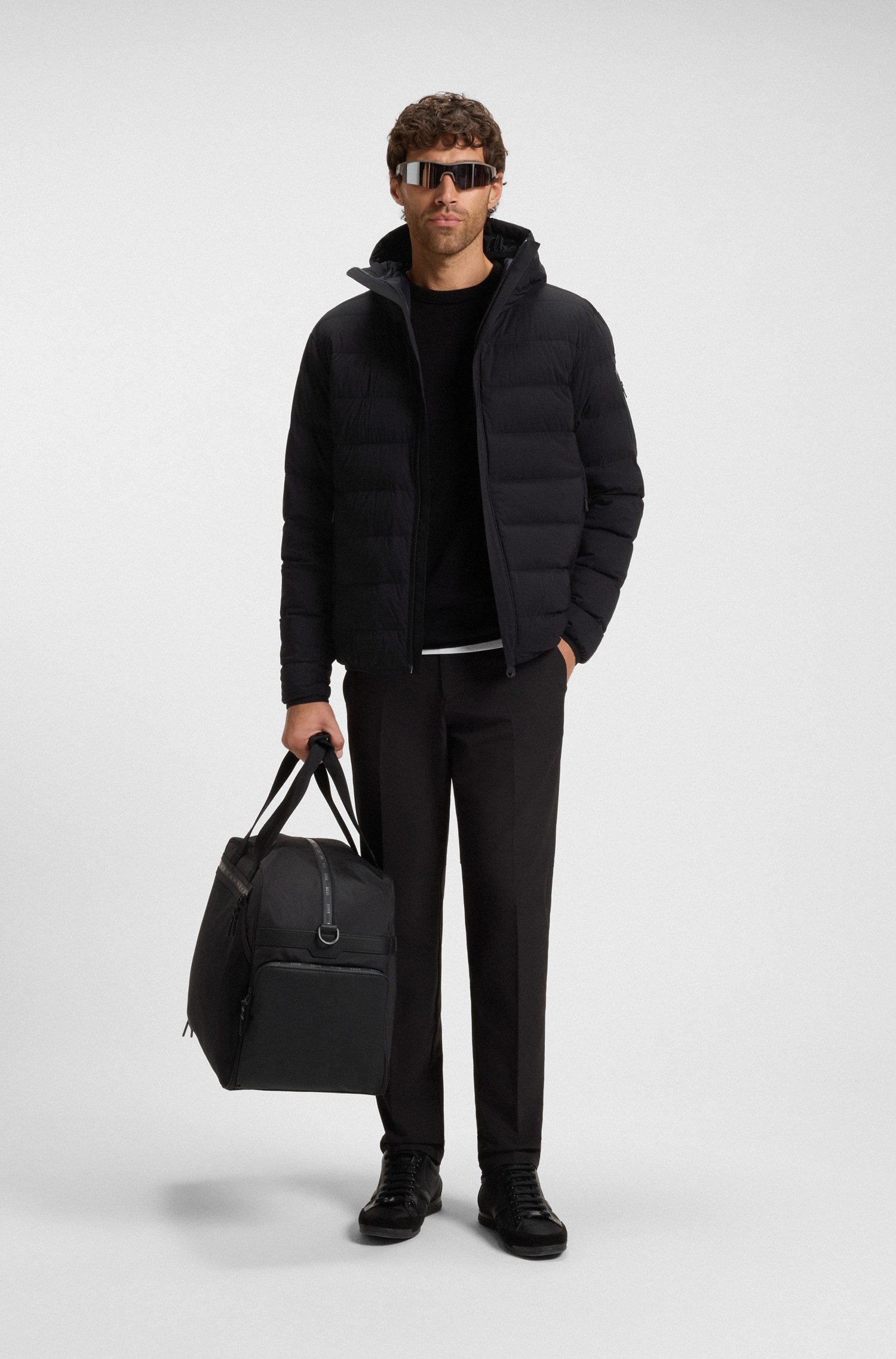 BOSS GREEN Steppjacke OW Riplite JT HD abenehmbare Kapuze wasserabweisend regular fit, 4-Wege Stretch