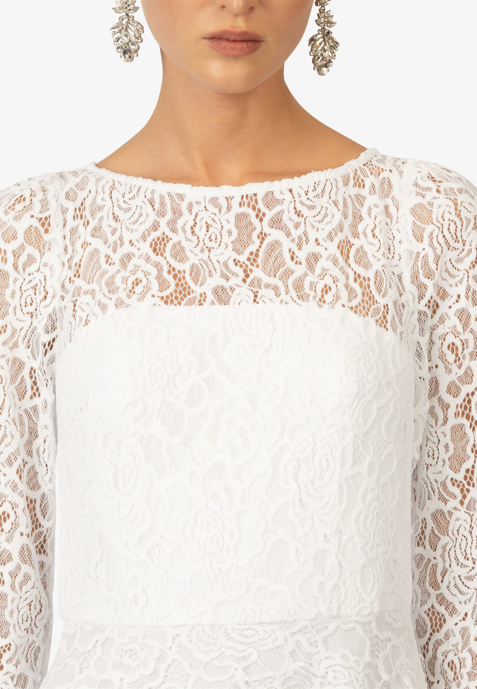 Kraimod Abendkleid mit 3/4-Ärmeln aus floraler Spitze – Bild 4 von 5