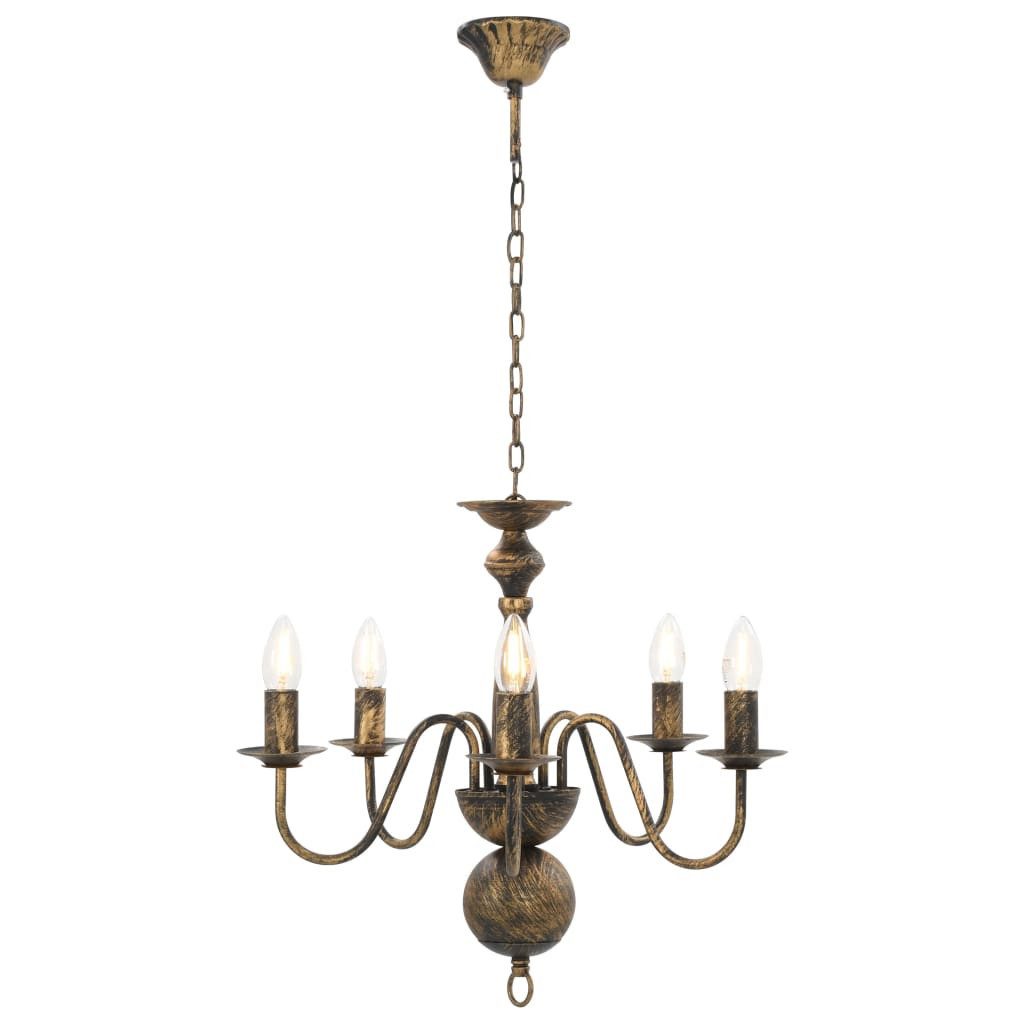 furnicato Kronleuchter Ausgefallener 50 x 45 cm in Antik-Schwarz