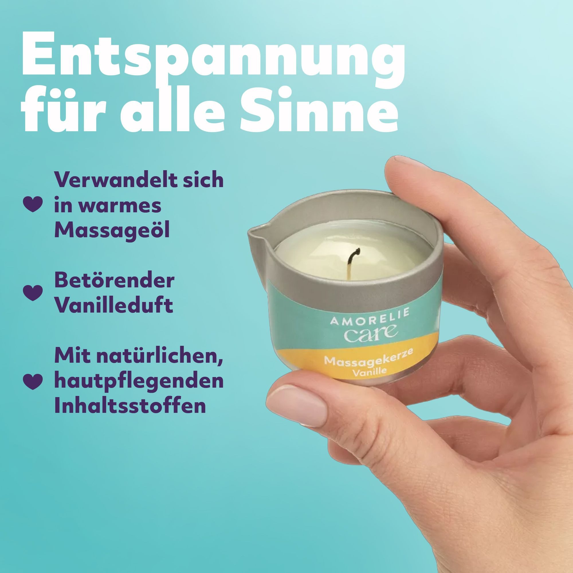 AMORELIE Massagekerze AMORELIE Care Massagekerze Vanille