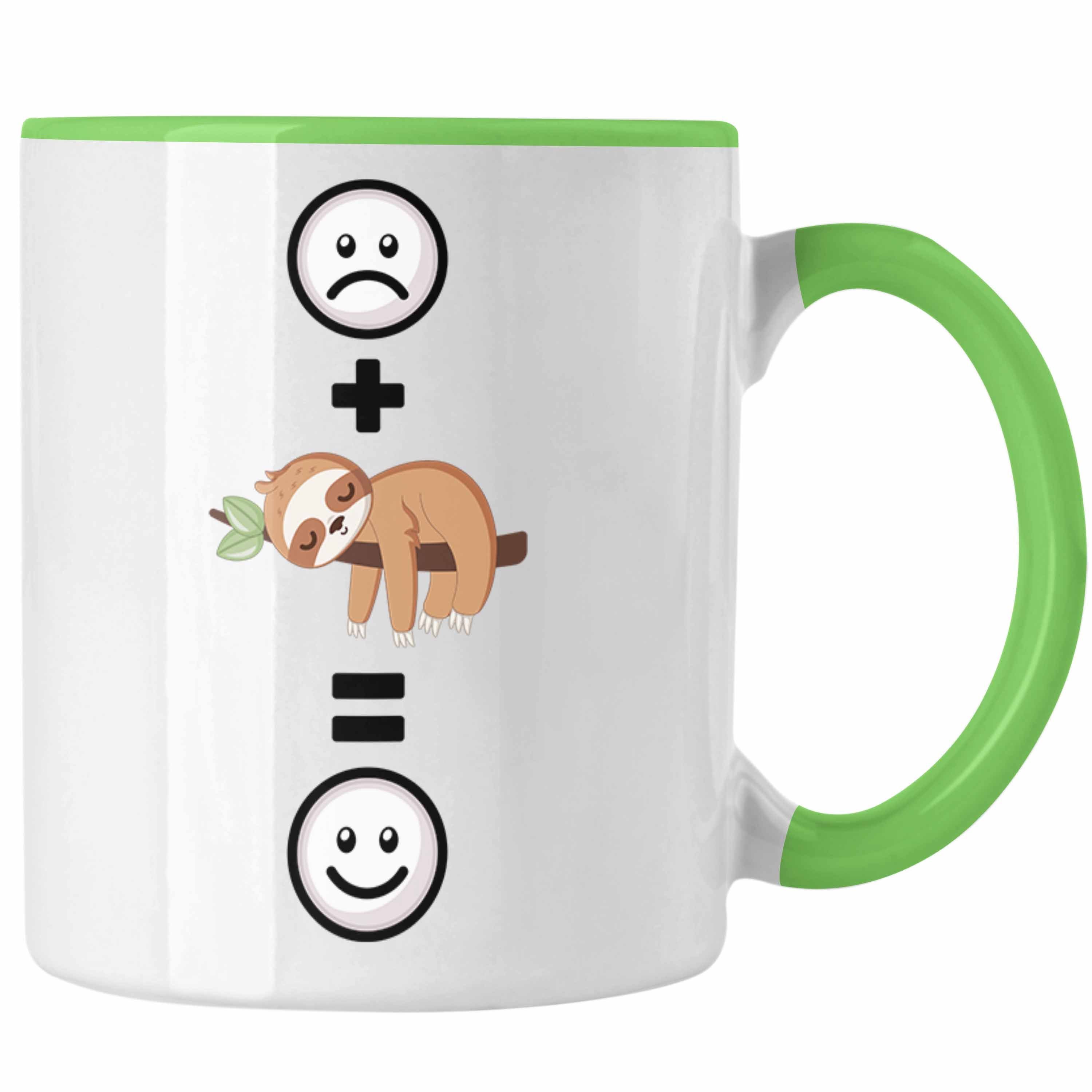 Tasse Geschenk Faultier Lus Grün Tasse Trendation für Faultier Liebhaber :(Faultier)