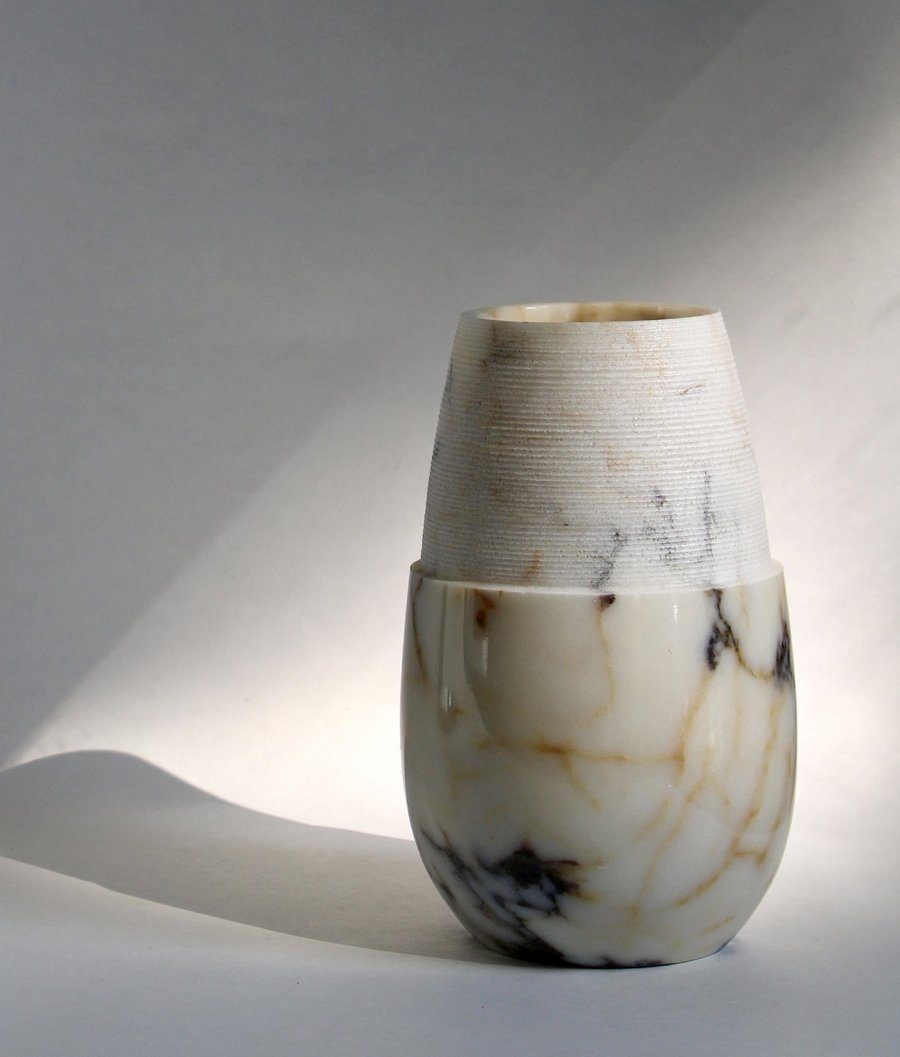 D'arte Stone Dekovase Vase aus hochwertigem Marmor (handgefertigt)