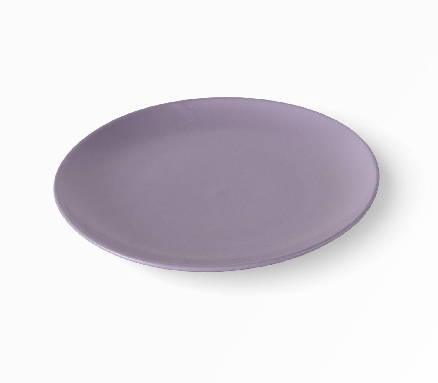 BOLTZE GRUPPE GmbH Frühstücksteller PASTELL, Ø 20,5 cm, Fliederfarben, Steinzeug, (1 St), spülmaschinen- und mikrowellengeeignet