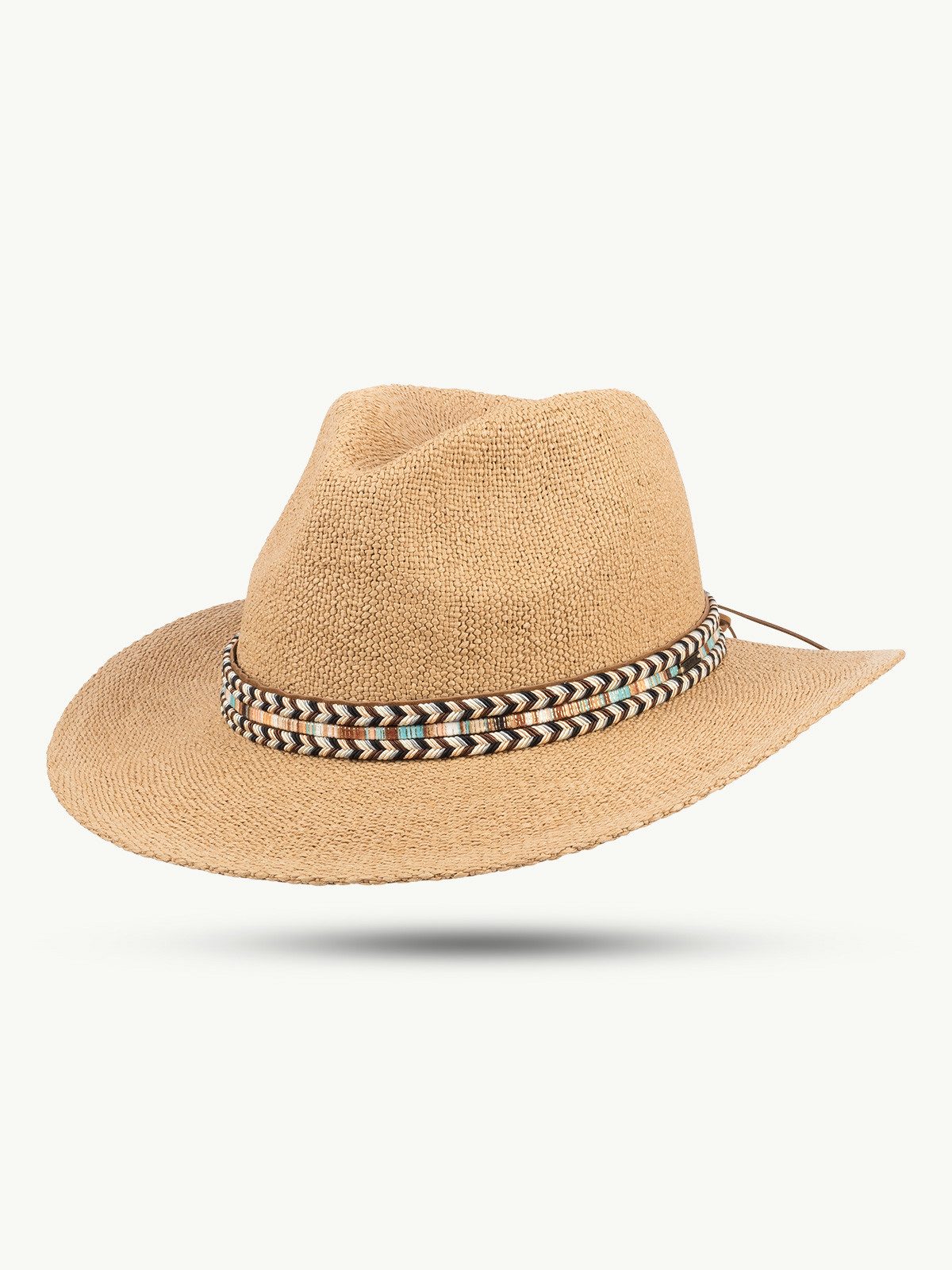 Scippis Strohhut SCIPPIS Sommerhut „Northcliff“ – Papierstroh, Natur, mit Boho-Hutband