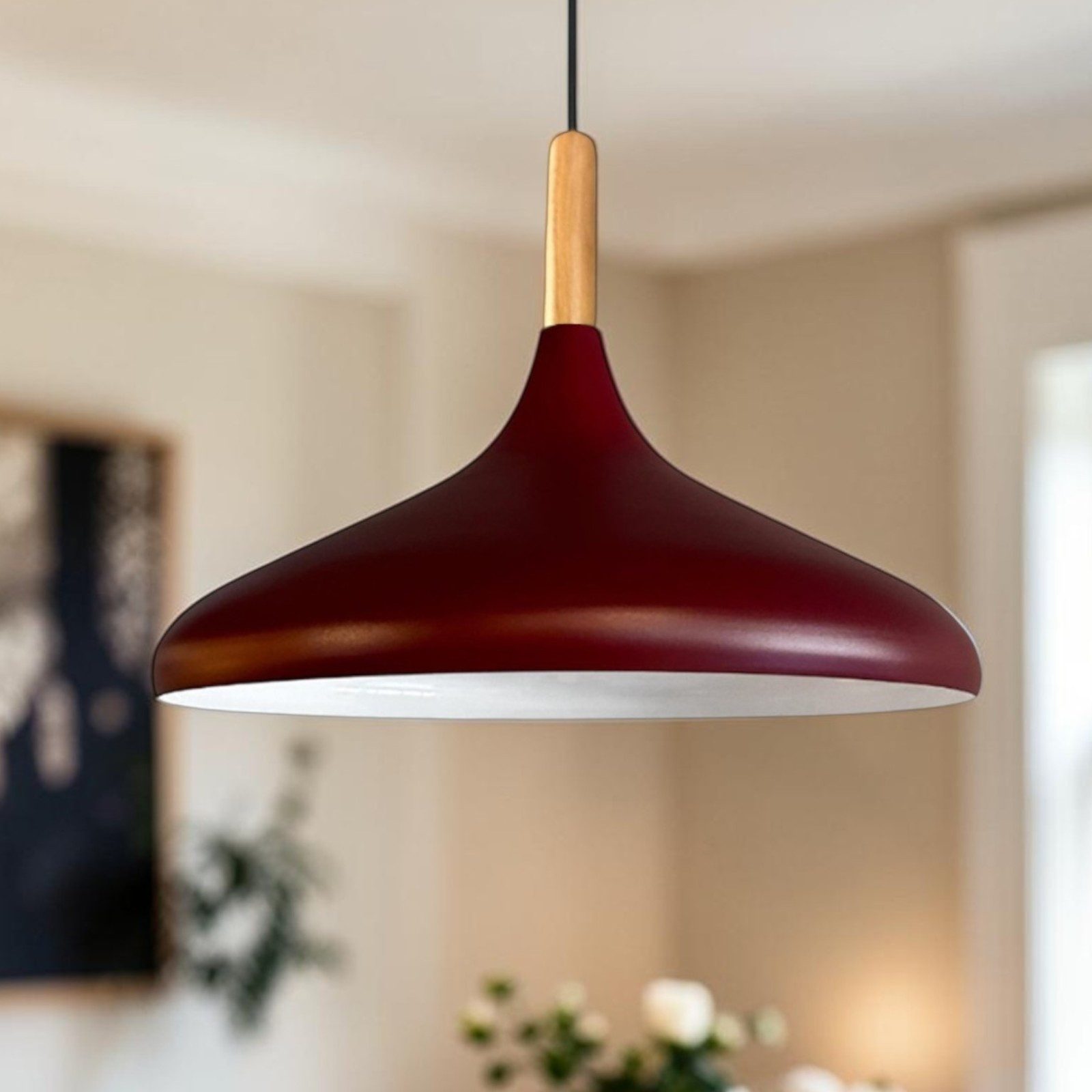 Bamyum Pendelleuchte Bamyum Pendelleuchte I Champion I Ø35 cm Holz-Metall E27 Moderne Lampe, ohne Leuchtmittel