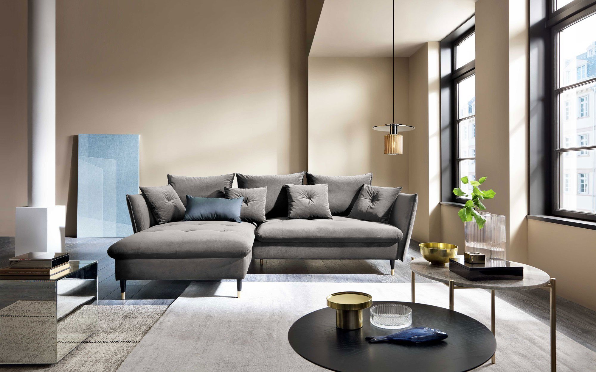 Baidani Sofa Sofa Louise mit Schlaf- und Klappfunktion, inkl. Aufbau