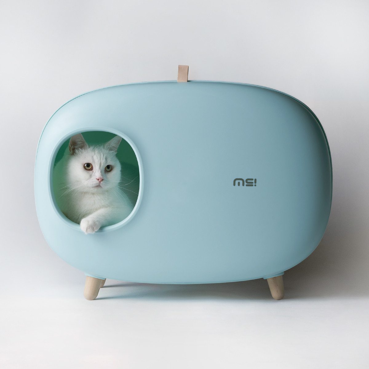 Purpurra Katzentoilette Makesure Katzentoilette geschlossenes Design, mit Katzenstreuschaufel