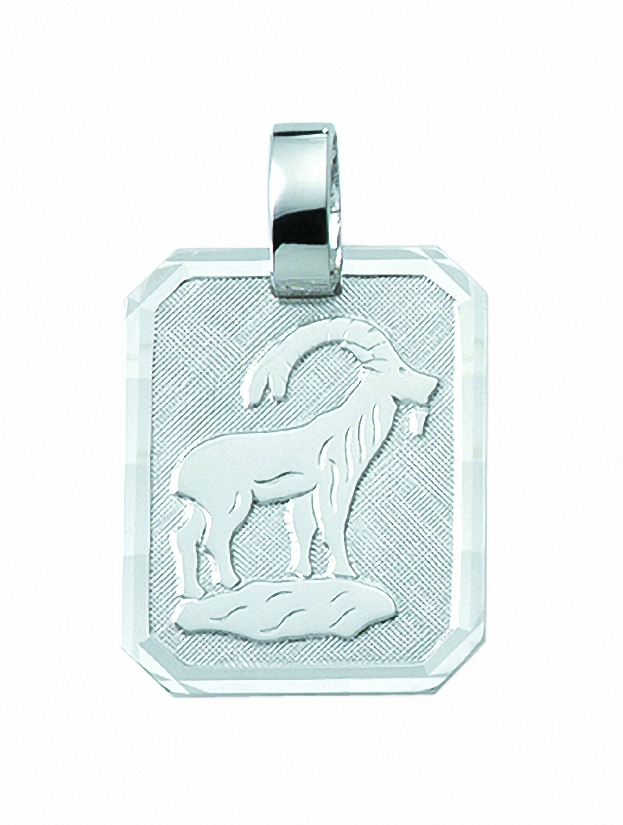 Kettenanhänger Damen & Herren 925 Silber Sternzeichen Anhänger Steinbock