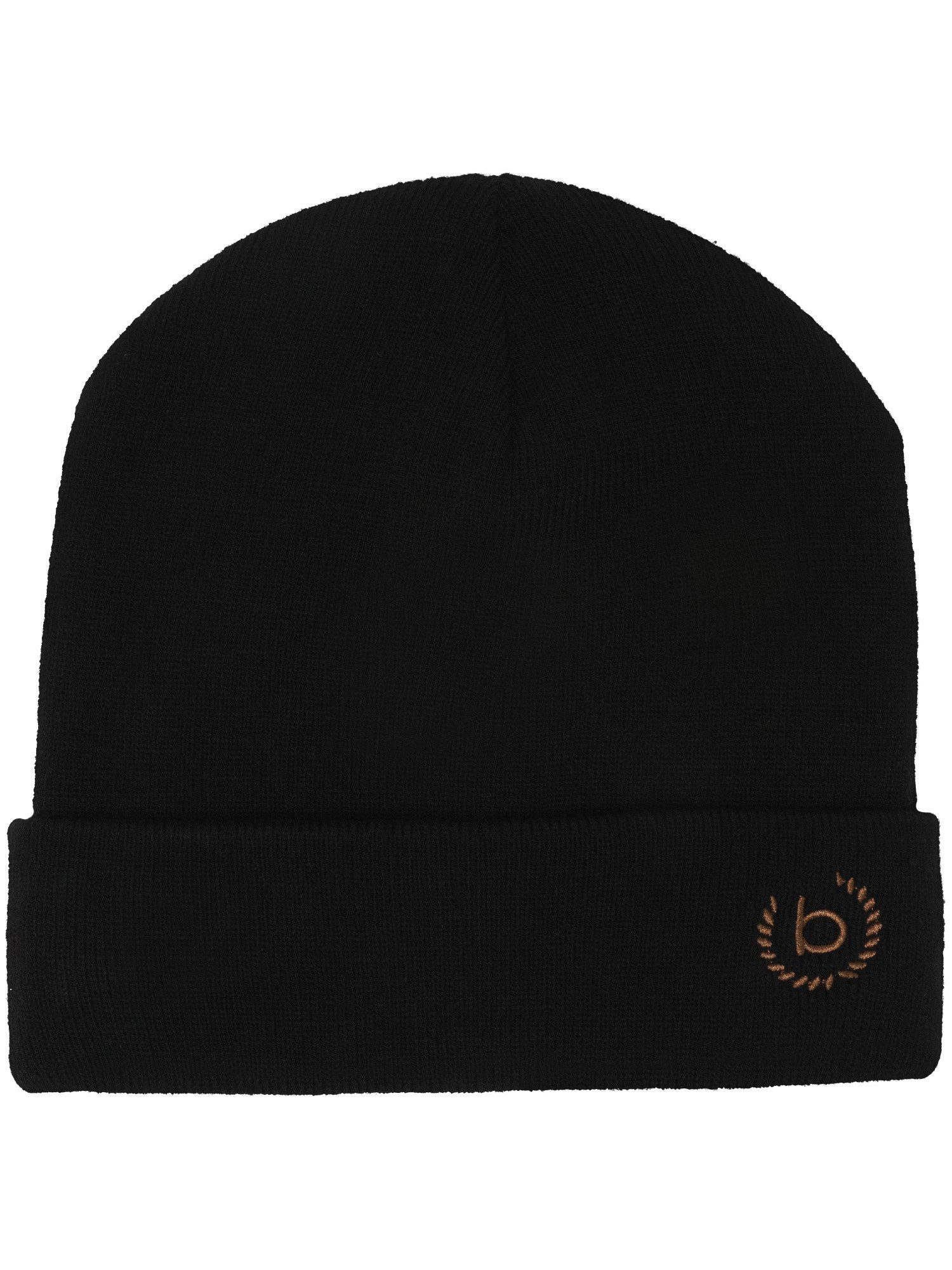 bugatti Strickmütze Einfarbige bugatti Beanie mit breitem Rand