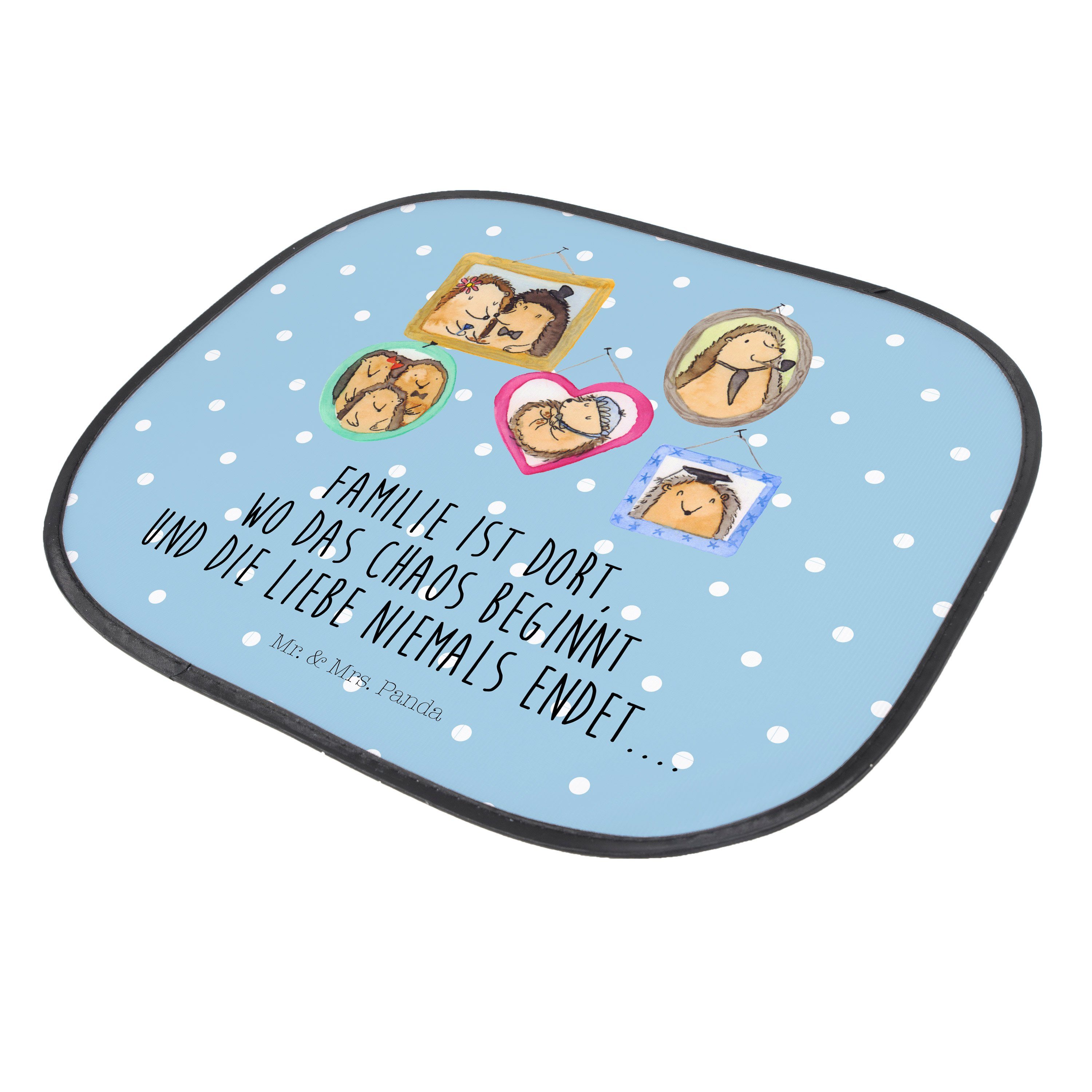 Sonnenschutz Igel Blau Seidenmatt - Sonnenschutzfolie, Panda, Familie Geschenk, Schwester, & Pastell - Mr. Mrs