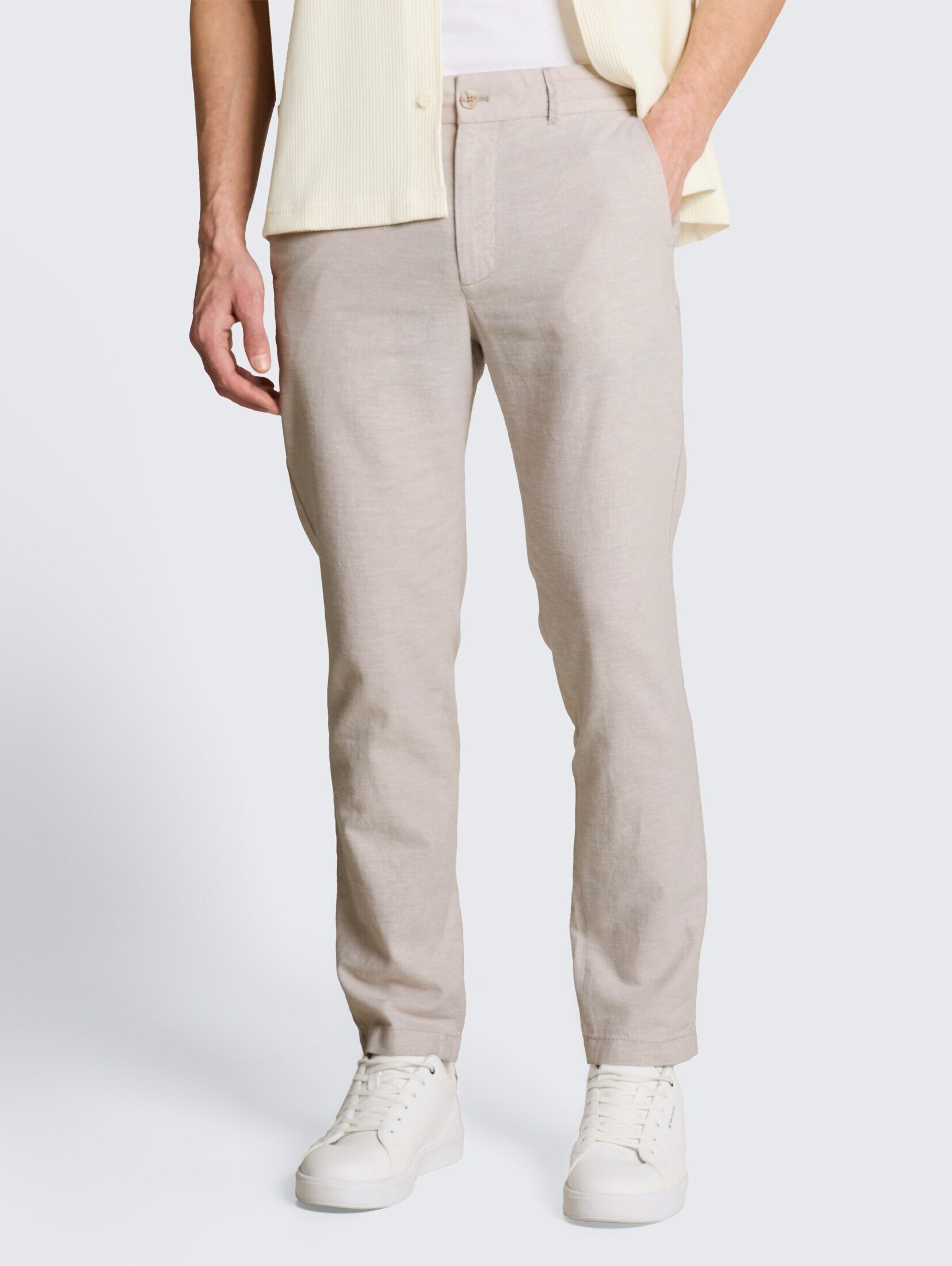 TOM TAILOR Denim Chinohose Hosen & Chino TTTAPERED Relaxed Chino Hose mit Leinenanteil