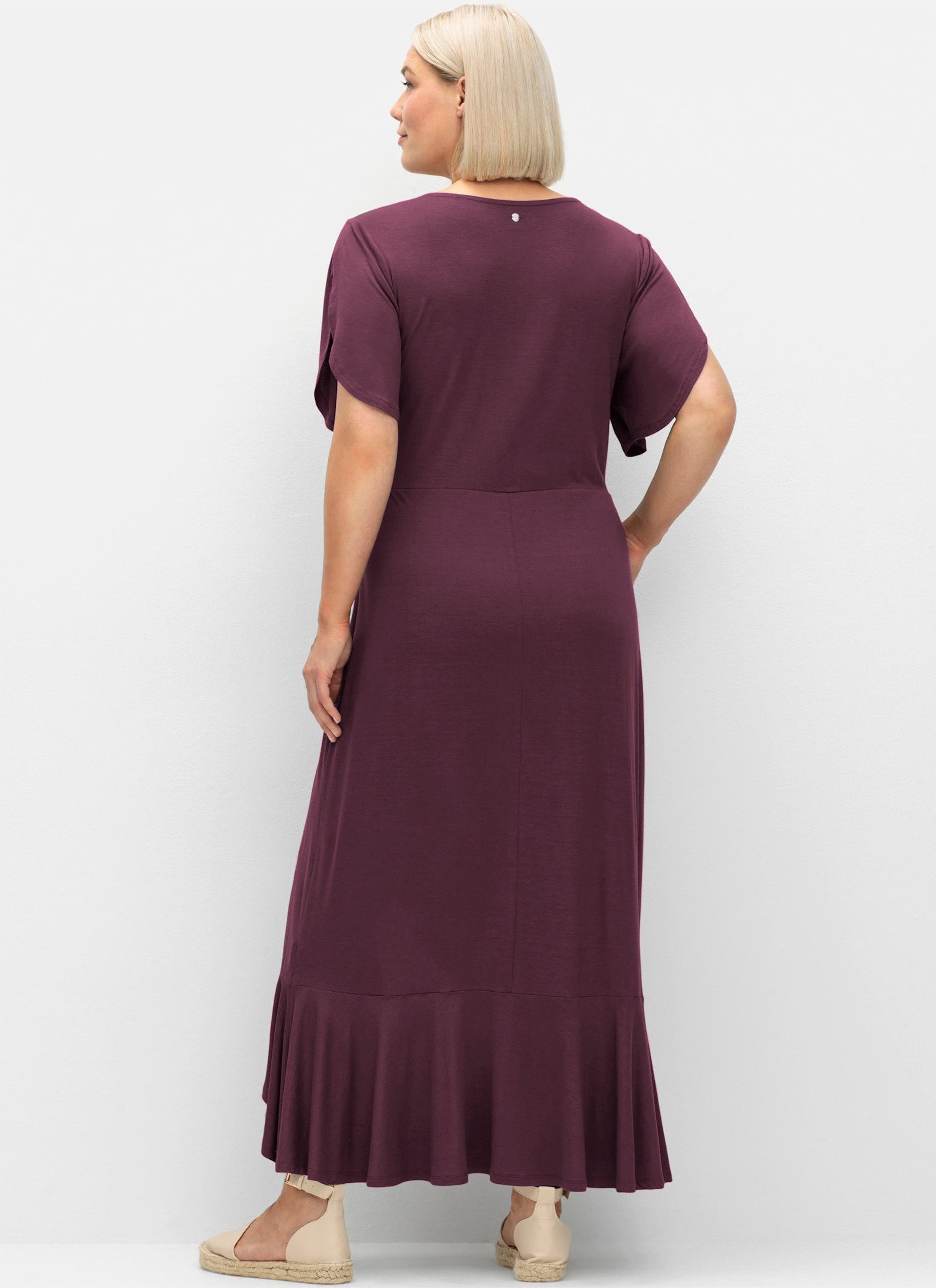 Sheego Strandkleid Jerseykleid Kurzarm