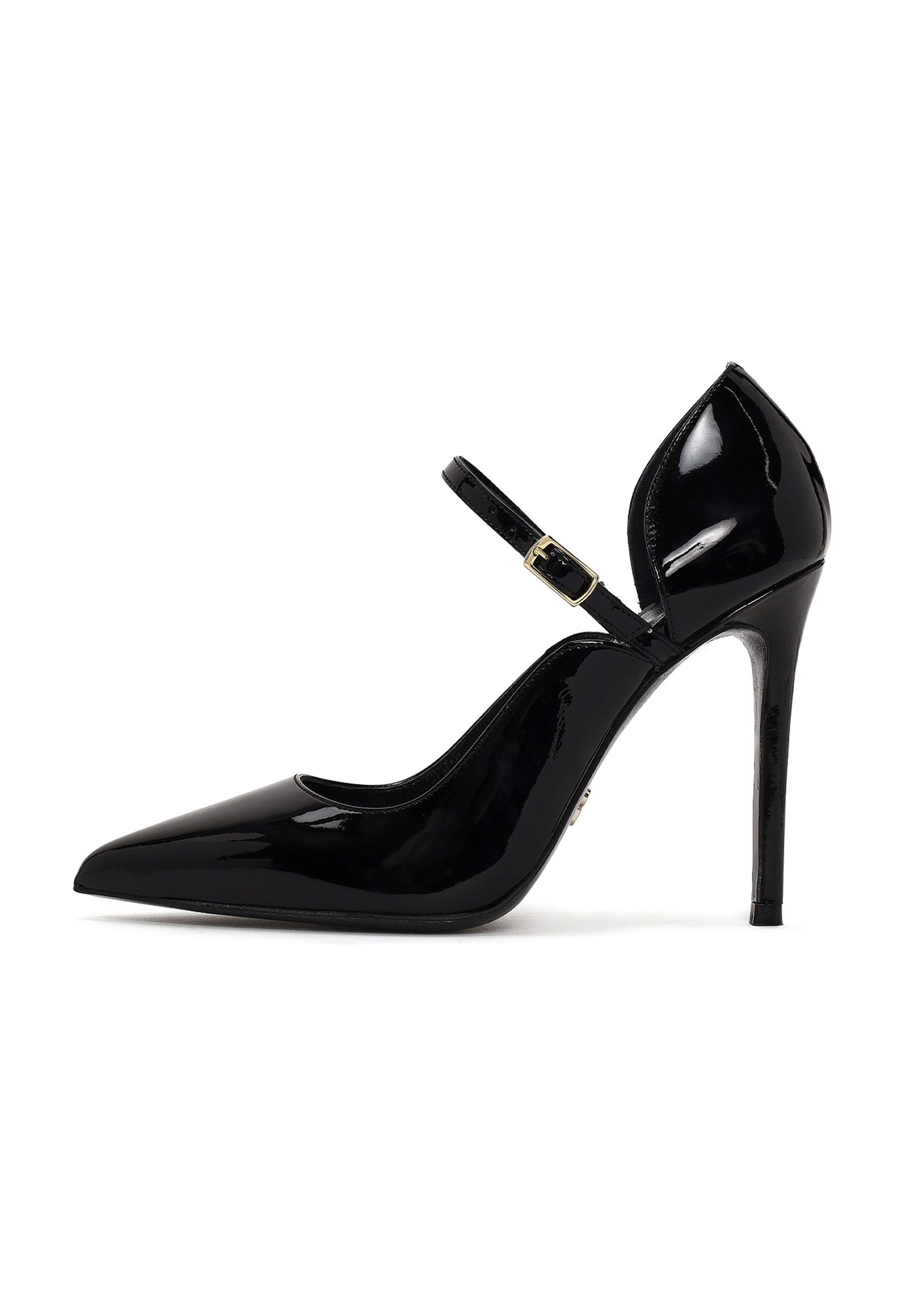 Derimod Lackleder Stiletto Pumps Mit Knöchelriemen Pumps