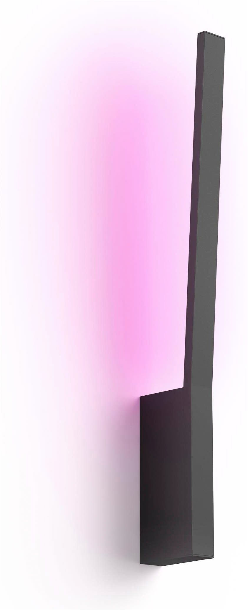 Philips Hue LED Wandleuchte White & Color Ambiance Liane Wandleuchte schwarz 740lm, Abschaltautomatik, Bluetooth, CCT - über Fernbedienung, Dimmfunktion, Einschlafhilfe, Farbsteuerung, Farbwechsel, Memory, nach Trennung vom Netz, Nachtlichtfunktion, RGB, Smart Home, Timerfunktion, Weckerfunktion, dimmbar über Fernbedienung, mehrere Helligkeitsstufen, LED fest integriert, Farbwechsler, RGB, warmweiß - kaltweiß, Steuerbar per App und Stimme, Smart Home fähig, Farbfähig und Weißtöne