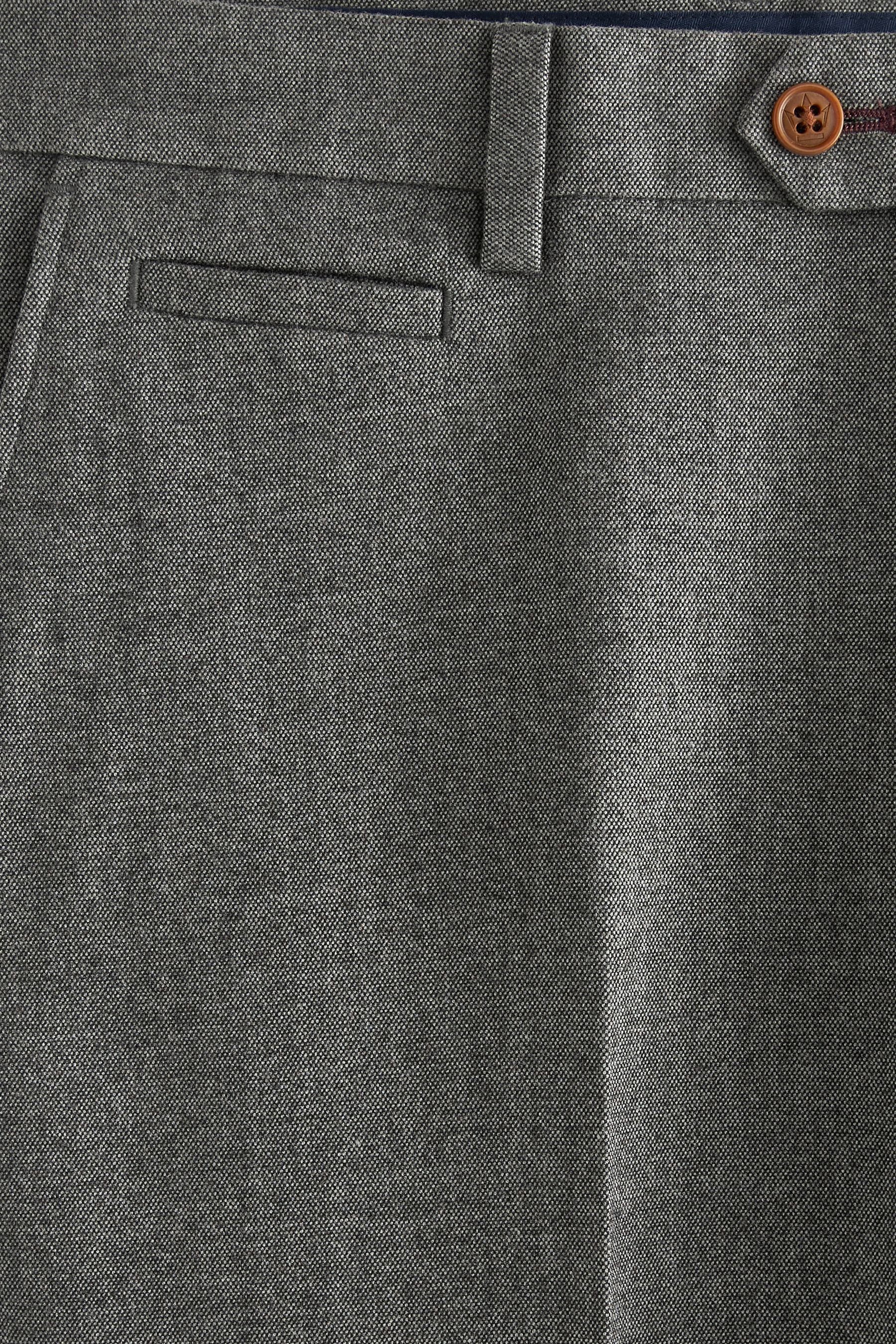 Grey (1-tlg) Besatz: Next Hose-Tailored-Fit Anzughose mit Donegal-Anzug