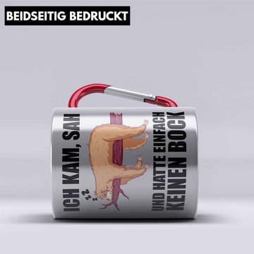 Trendation Thermotasse Faultier Edelstahl Tasse mit Spruch Geschenk Arbeitskollege Kollege Ed