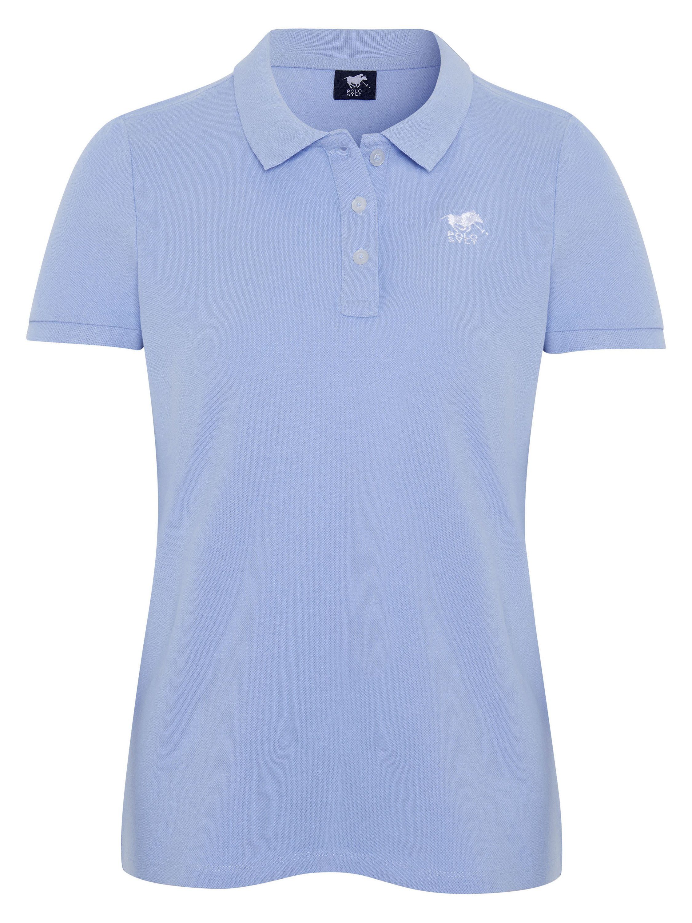 Polo Sylt Poloshirt mit Label-Stickerei Brunnera Blue