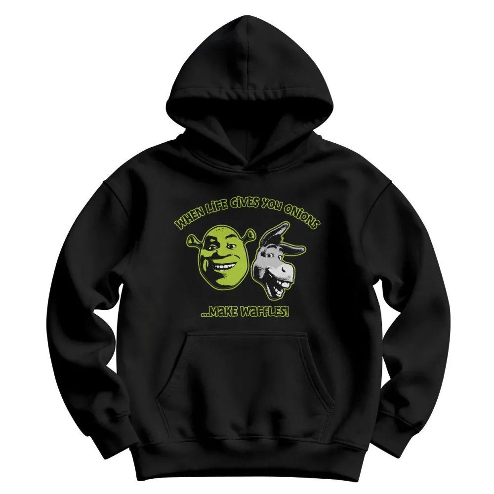 Shrek Hoodie Make Waffles Kids Hoodie