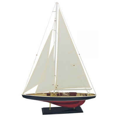 Linoows Dekoobjekt Segelyacht J Klasse Schiffsmodell Rennsegler Yacht, Regatta Yacht Modell der 30er Jahre