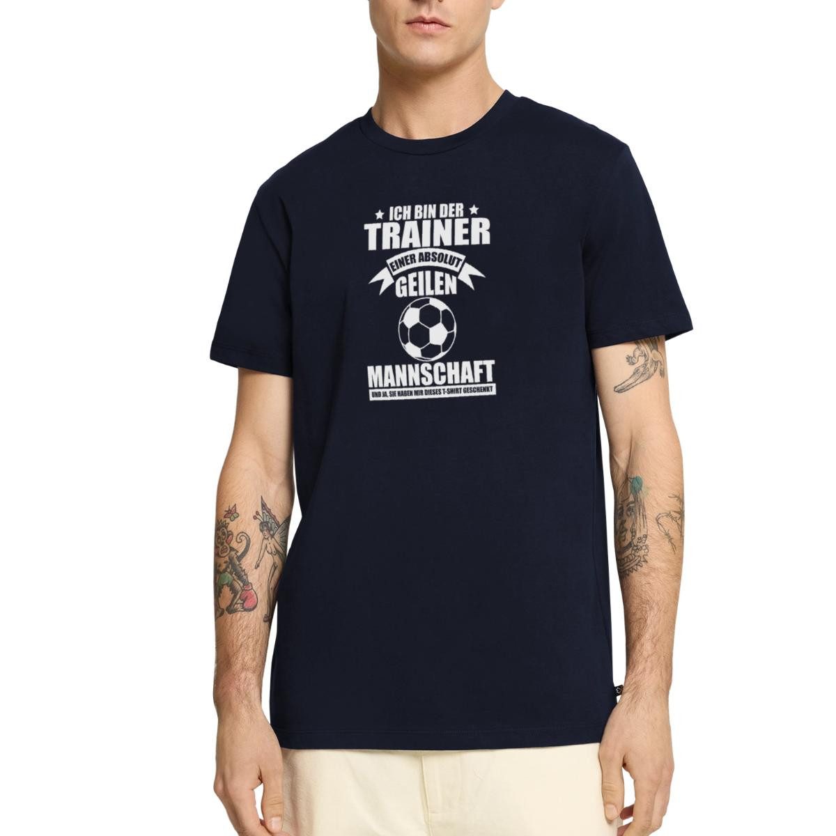 T-Shirt Trainer Einer Absolut Geilen Mannschaft Fußballteam Männer Premium T-S