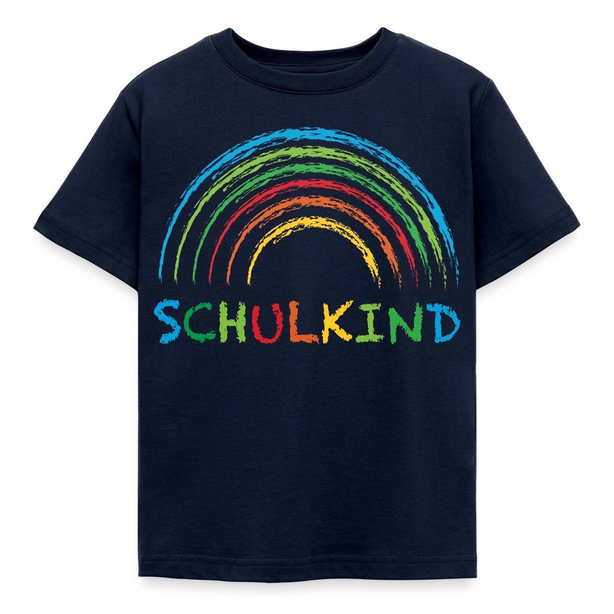 T-Shirt Schulkind Regenbogen Bunte Kreide Einschulung Kinder T-Shirt