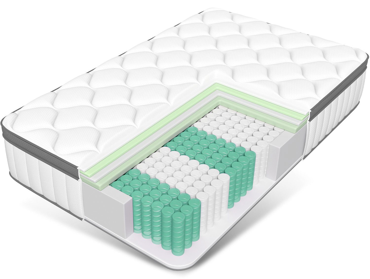 Taschenfederkernmatratze Matratze 90x200 cm, 7-Zonen Matratze 140x200 cm mit Spannbettlaken, Lexzurn, 25 cm hoch, (Atmungsaktiv und stützend, 10 Schichten aus Hochwertigem Material), Es sind mehrere Größen erhältlich.