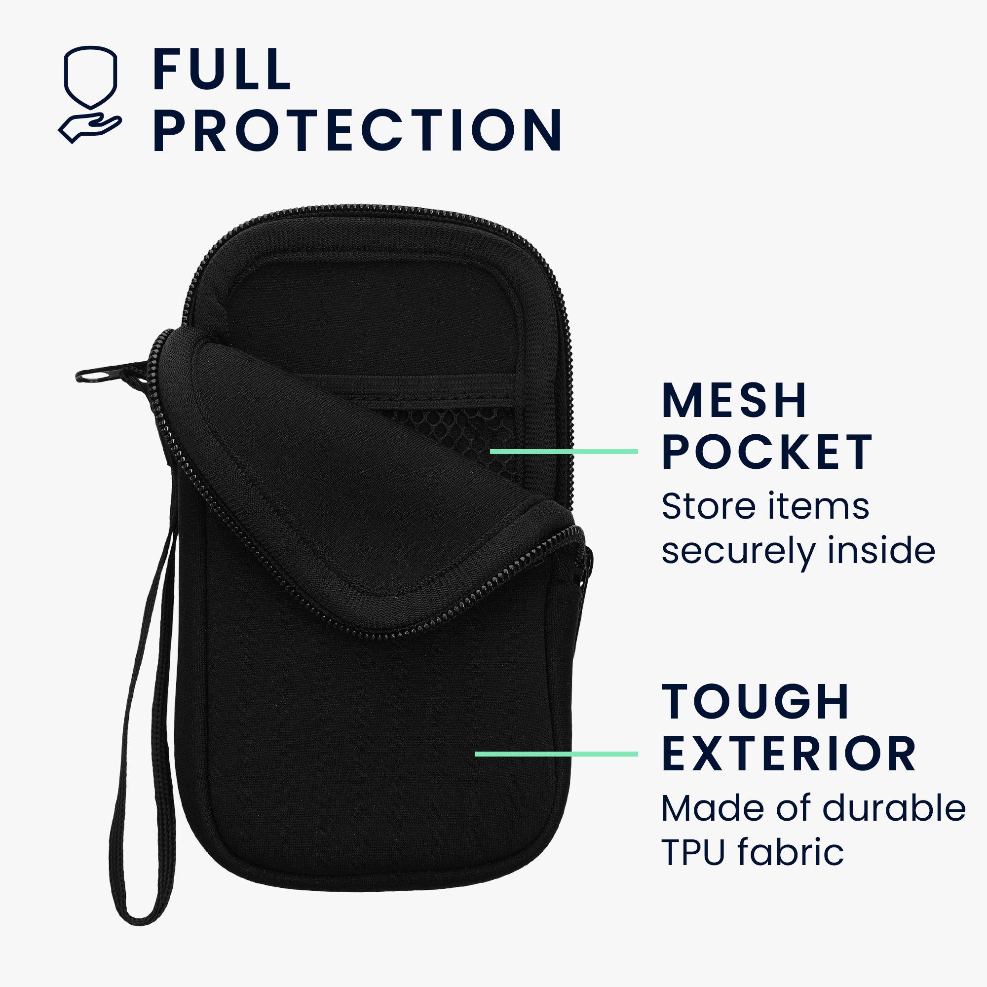 kwmobile Handytasche Handytasche für Smartphones L - 6,5" (1-tlg), Neopren Handy Hülle - Handy Tasche Sleeve Pouch